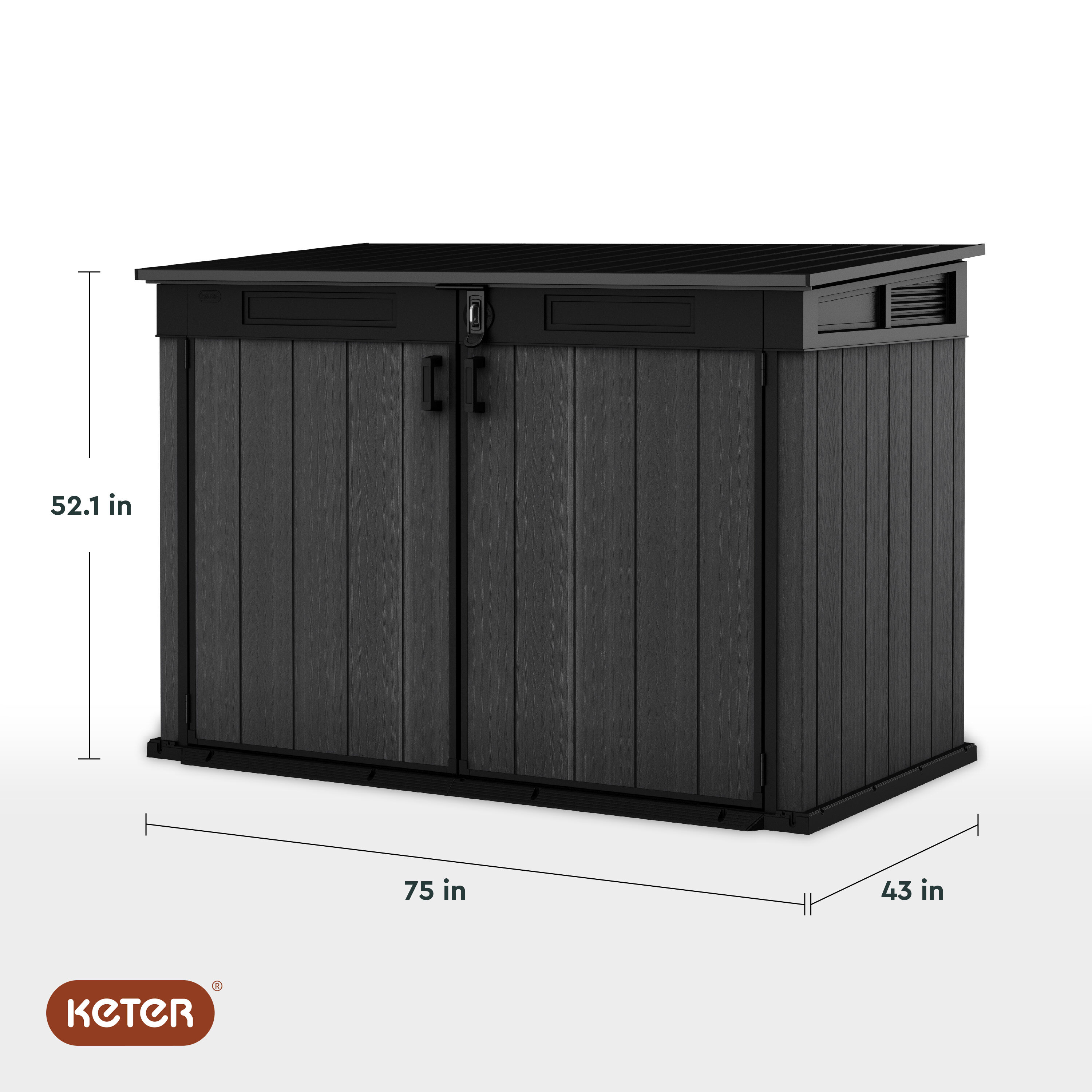 Keter 6.25-ft x 3.5-ft Cortina Resin Storage Shed (Floor Included) in the  Vinyl & Resin Storage Sheds department at