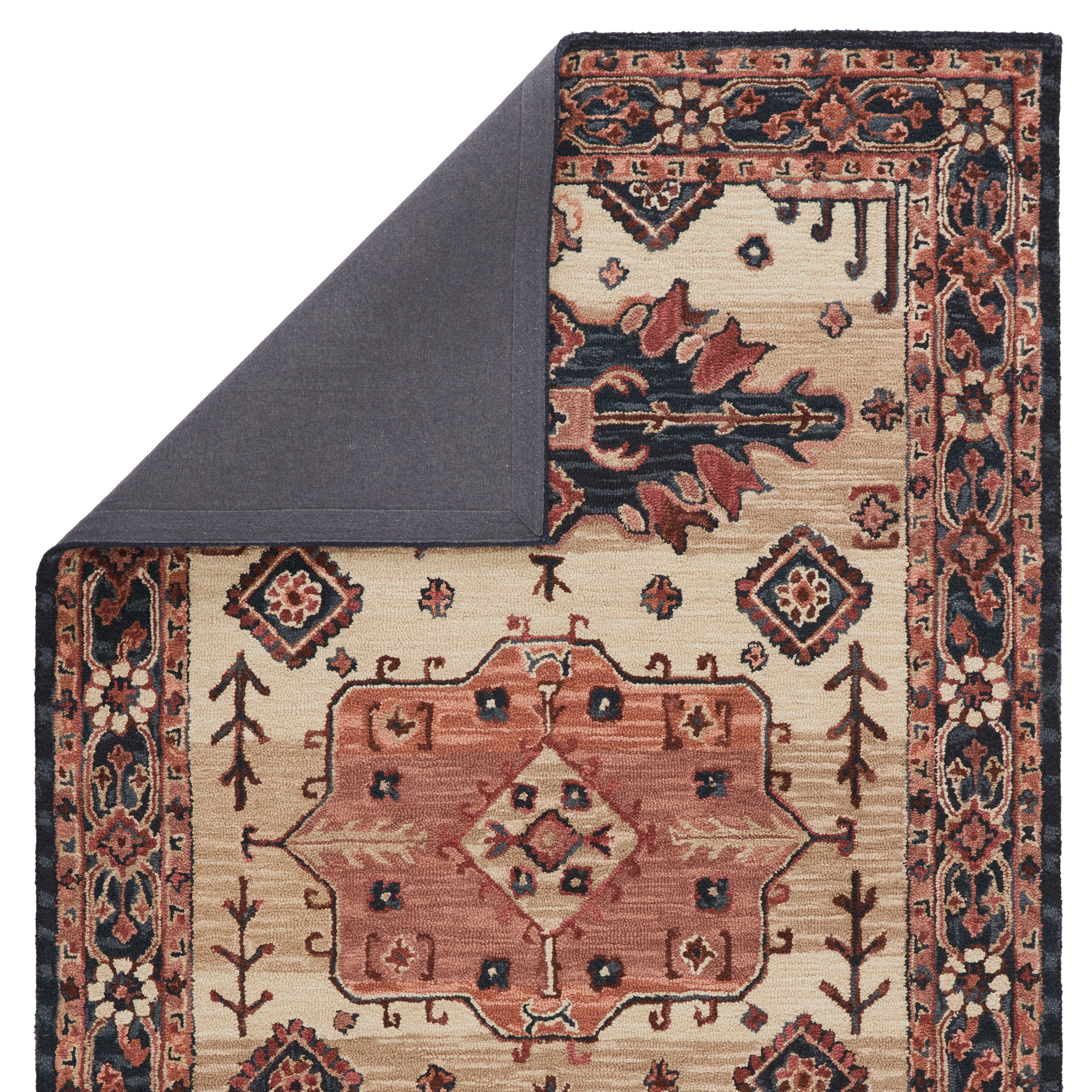 Hand-Tufted Blue and Beige Wool Medallion 8' x 10' Rug