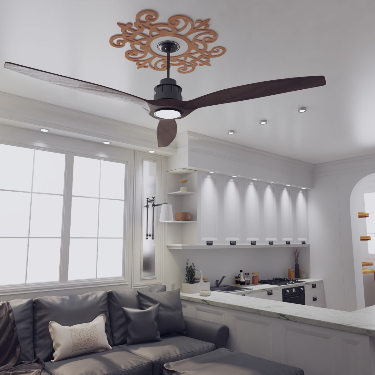 Ekena Millwork CMWP16X16X0250DIAL Ceiling-Medallions - View #8