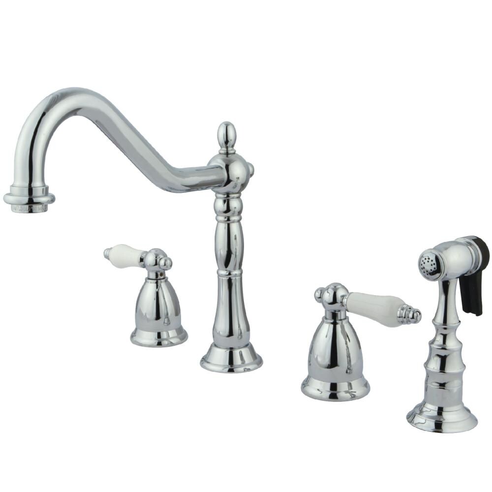 Kingston Brass Heritage Polished Chrome Double Handle High-arc