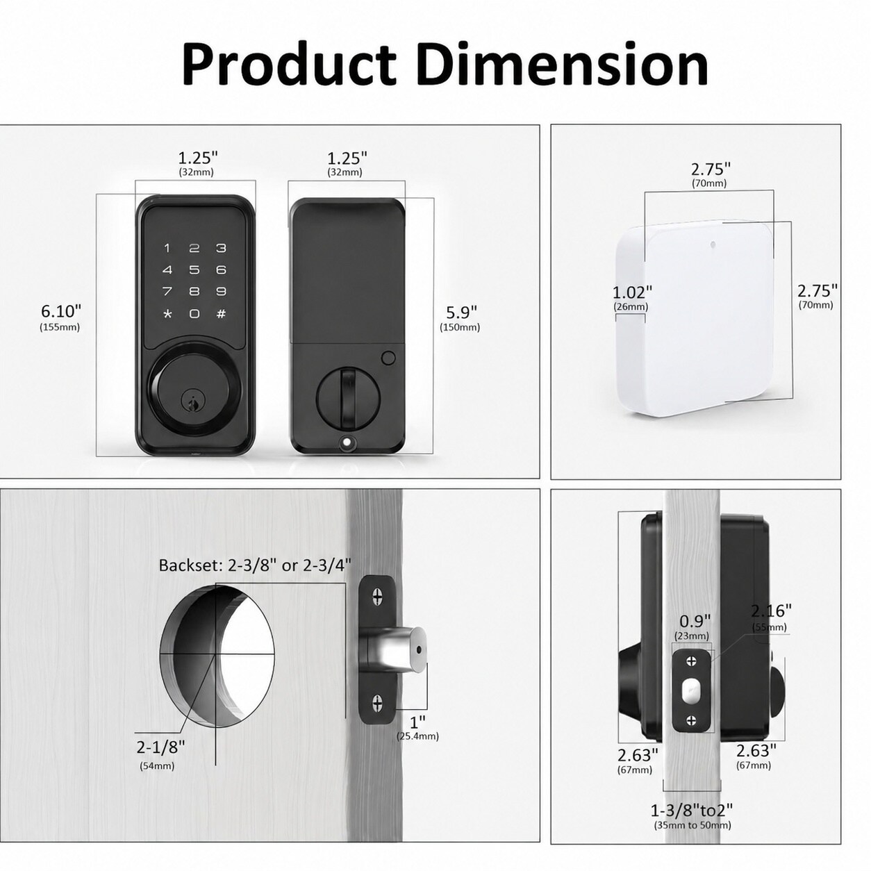 Aoibox LABAUC2Q Door-Deadbolts - View #7