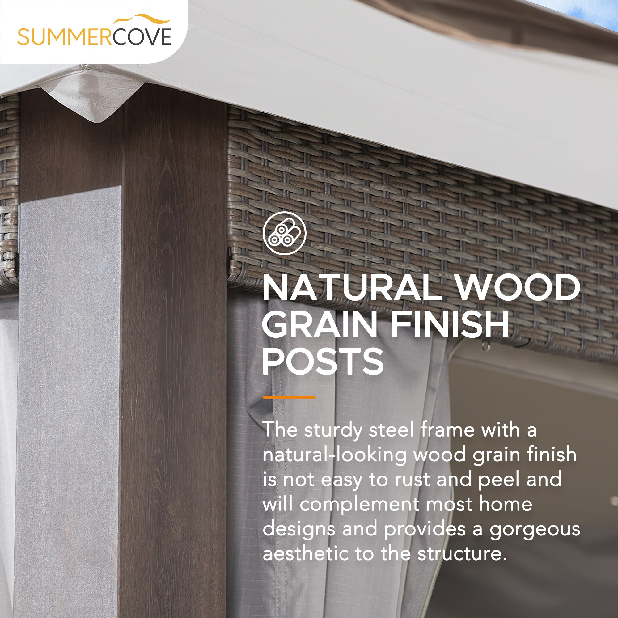 Sunjoy A101013004 Wood-Resin-Gazebos - View #3