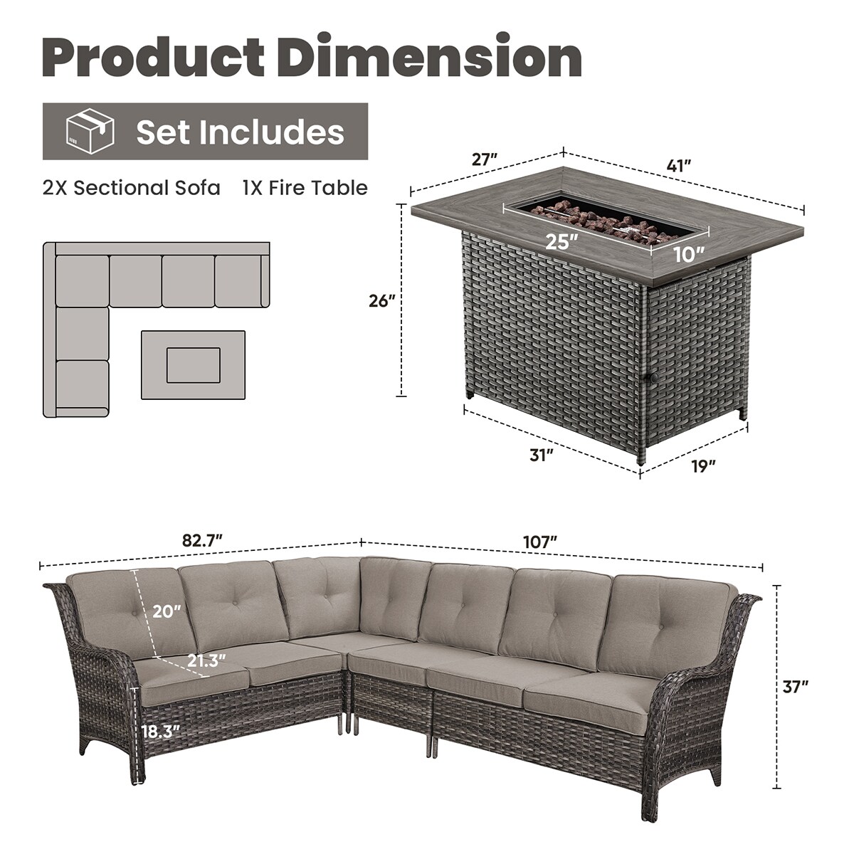 Rilyson FS145APGY13-3 Patio-Conversation-Sets - View #9
