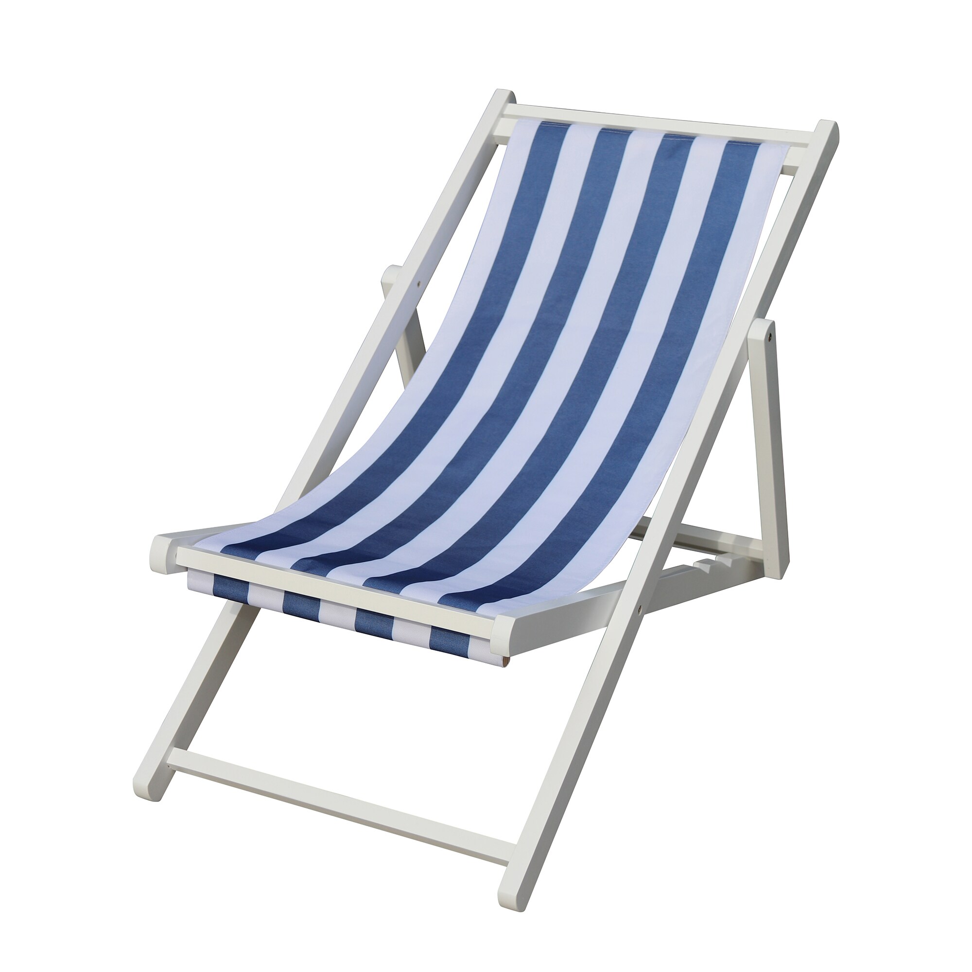 Blue and best sale white deck chair