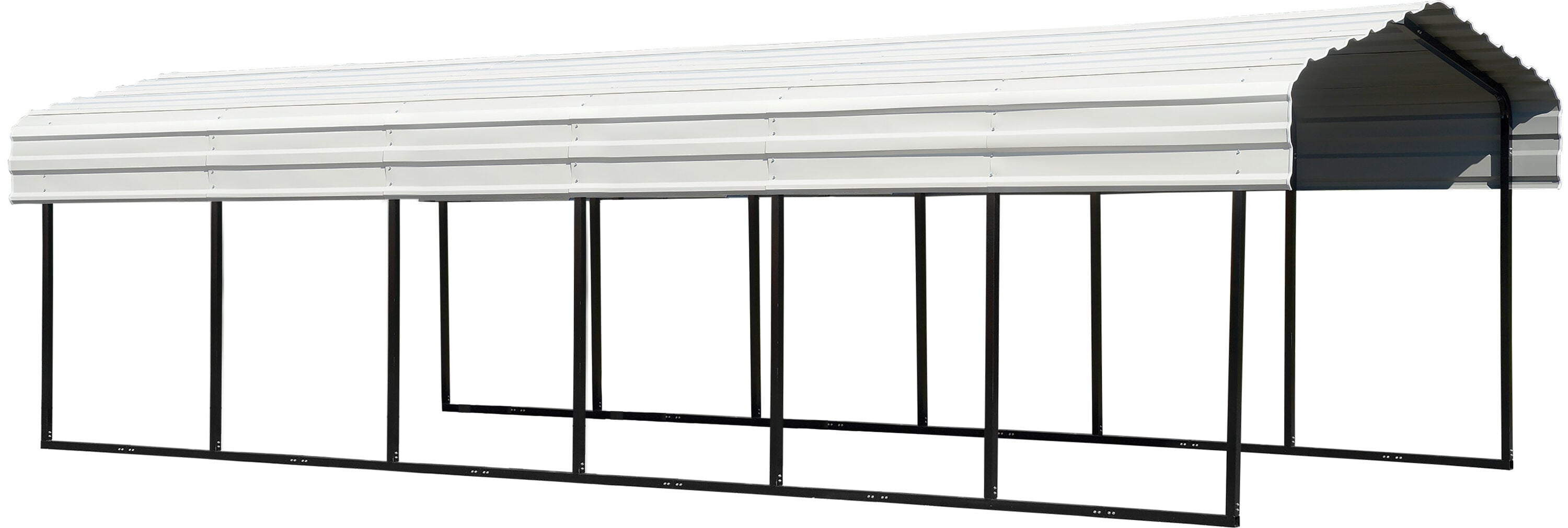 Arrow CPH102907 10-ft W x 29-ft L x 7-ft H Eggshell Metal Carport with Metal Roof