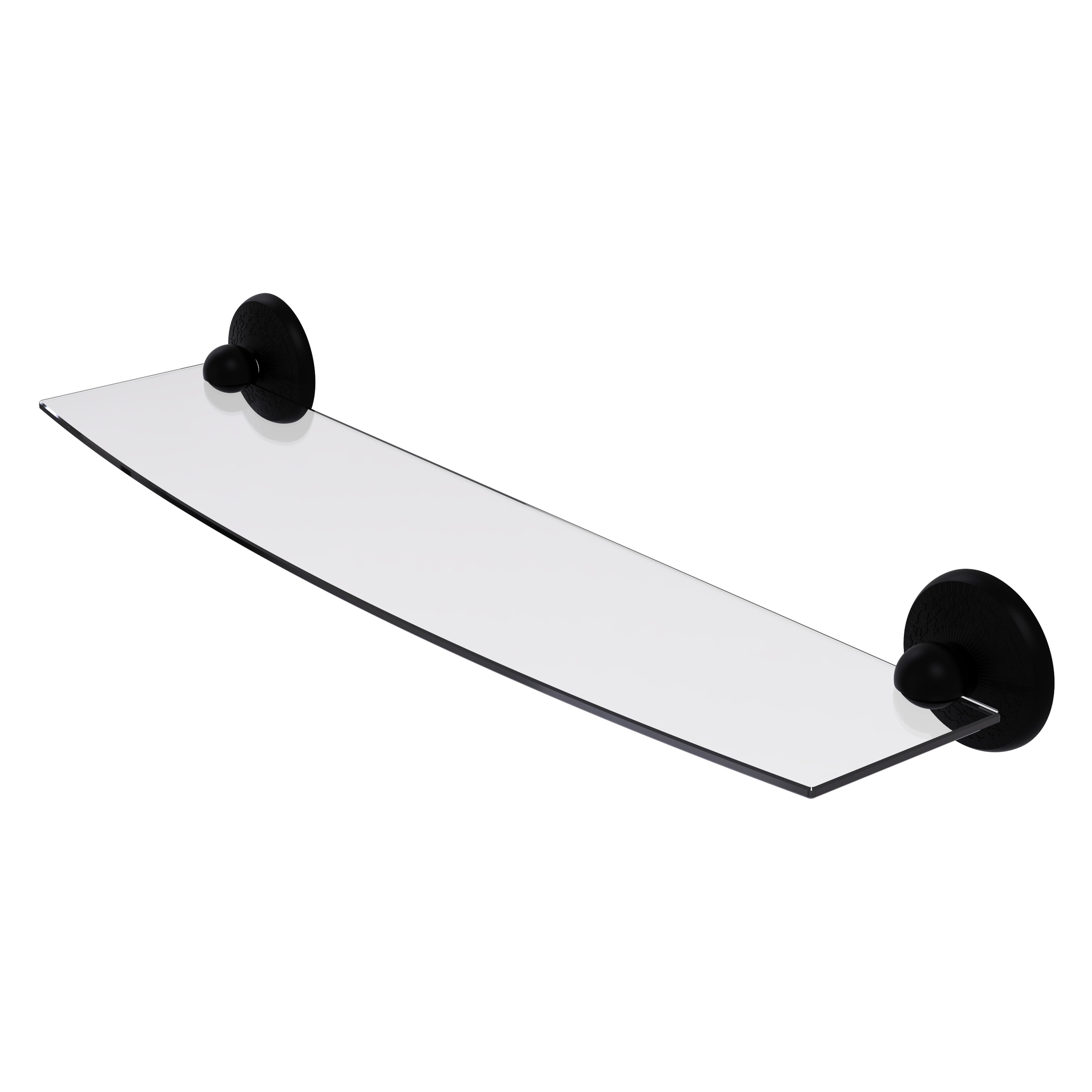 Allied Brass PMC-33/24-BKM Prestige Monte Carlo Matte Black 1-Tier Wall Mount Bathroom Shelf (24-in x 3-in x 5-in)