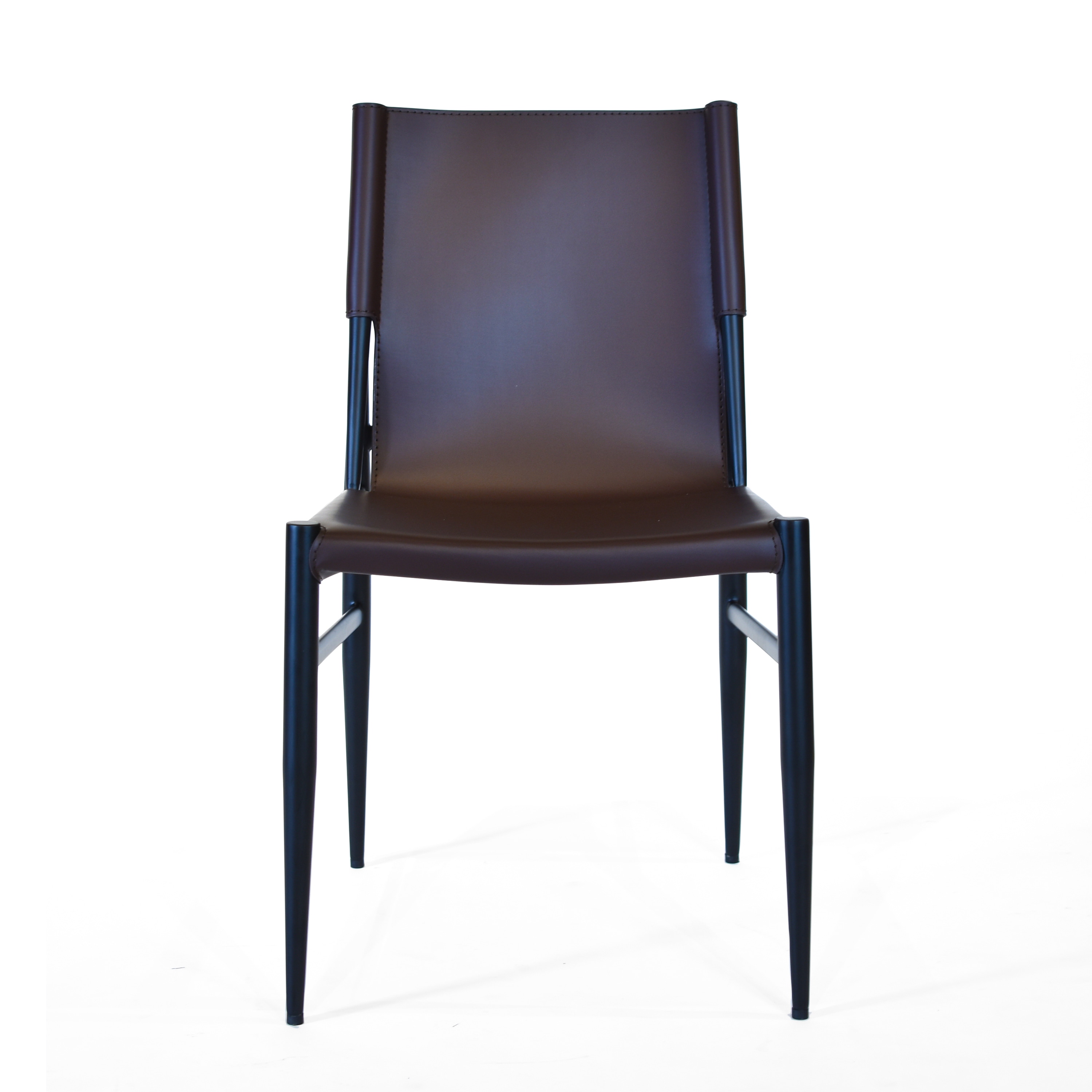 Gingko DEB2200-BW 2 Debra Modern Dark Brown Faux Leather Accent Chair