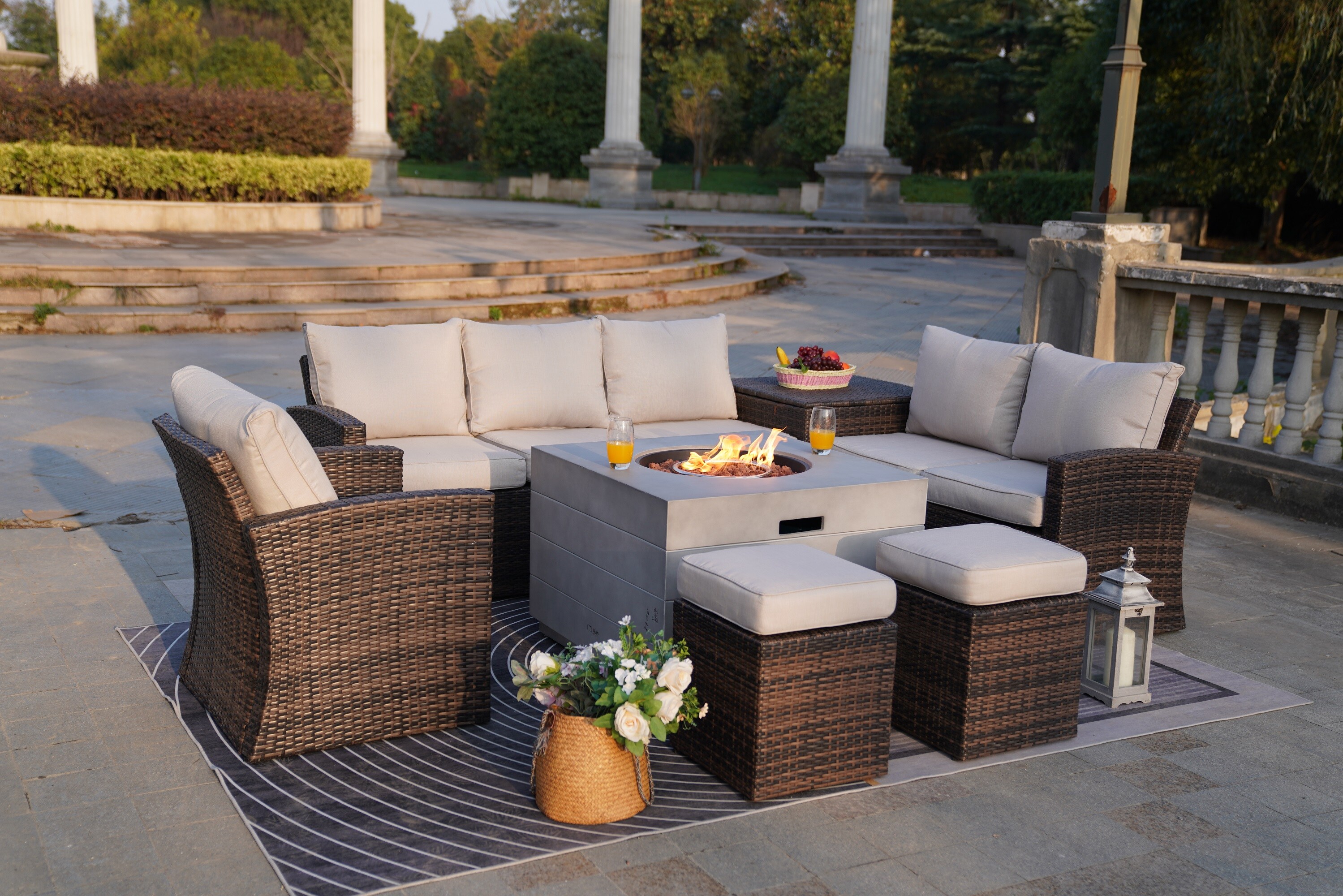 Moda Furnishings MAG-1403B-2140-B Patio-Conversation-Sets - View #7