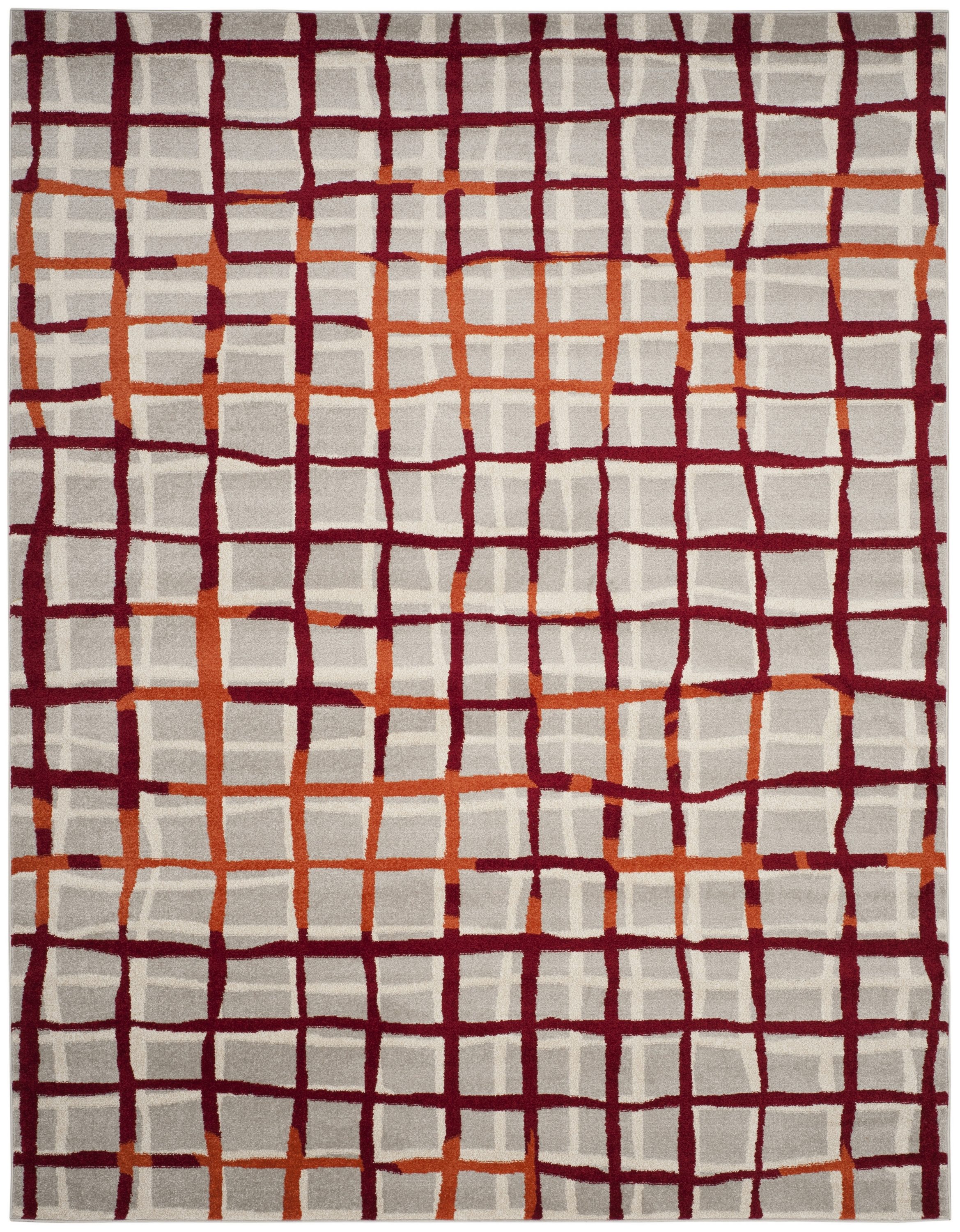 Safavieh AMT403B-8 Amherst Tilla 8 x 10 (ft) Loomed Synthetic Light Gray/Ivory Rectangular Indoor/Outdoor Abstract Area rug