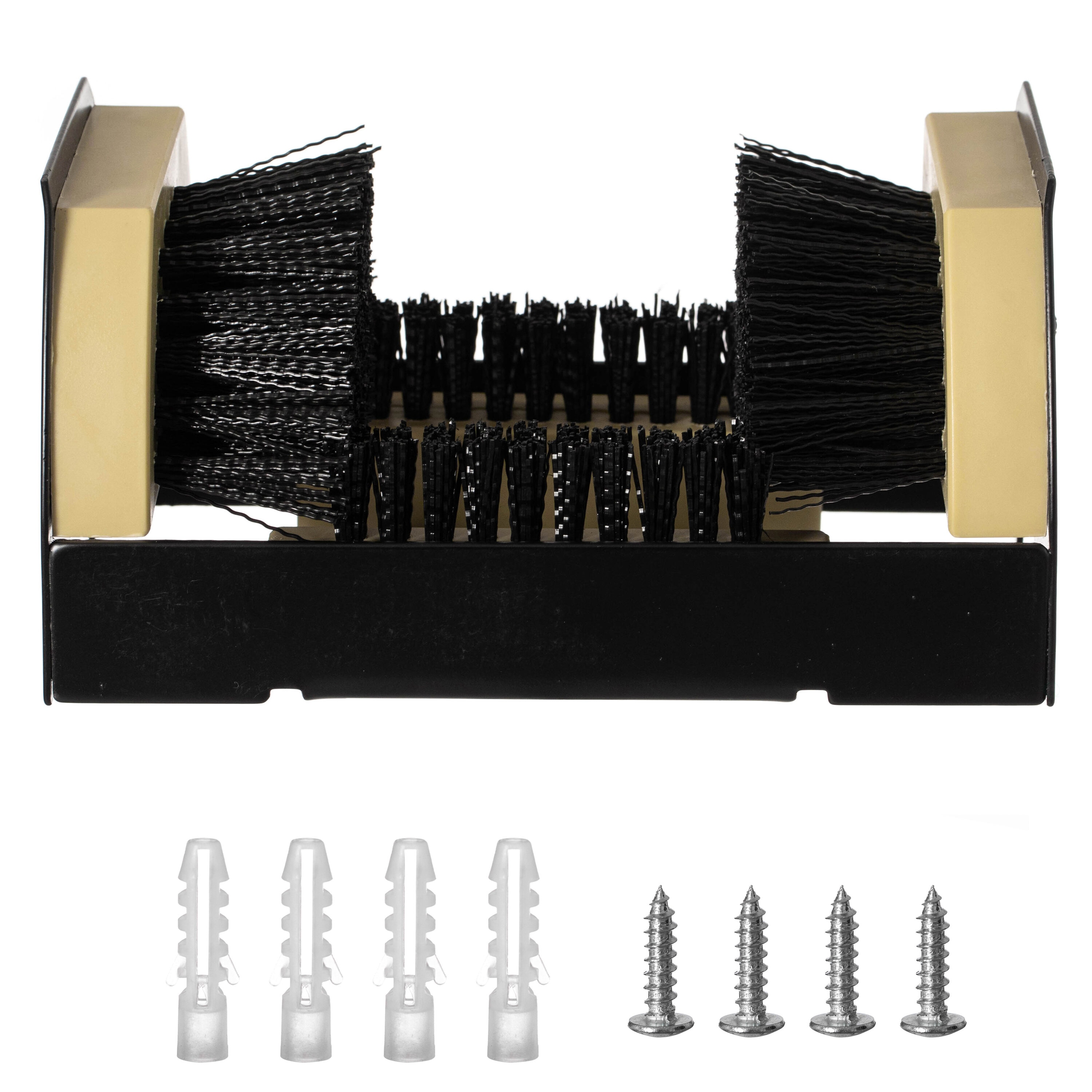 Gardenised QI004730 9-in x 6-in Classic Black Indoor or outdoor Boot Scraper Mat