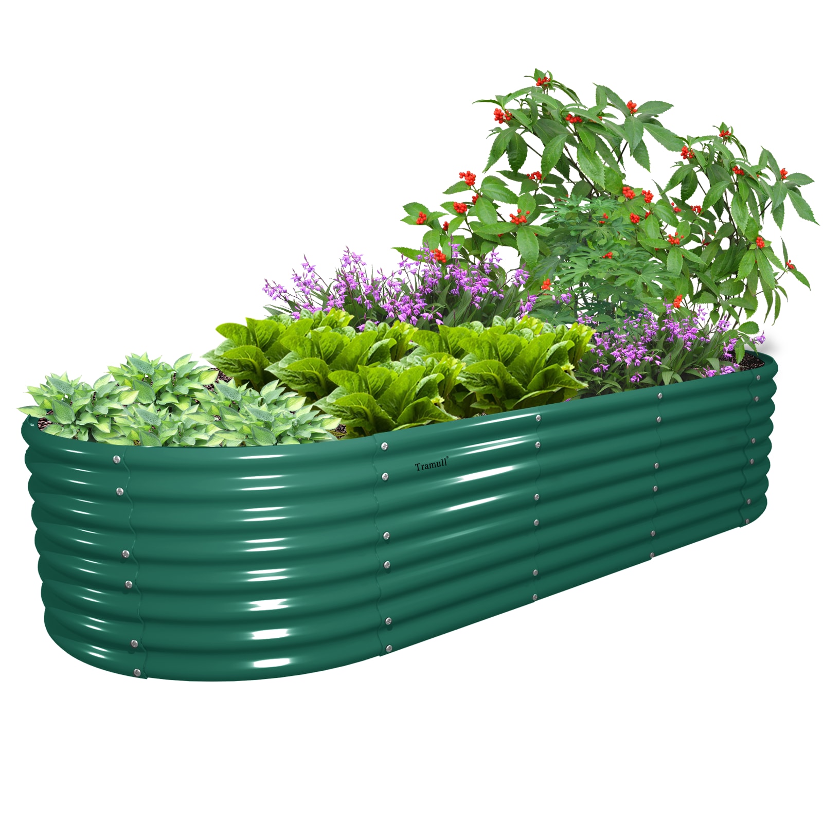 Wildaven MSHC2320 36-in W x 96-in L x 24-in H Green Galvanized Metal Raised Garden Bed