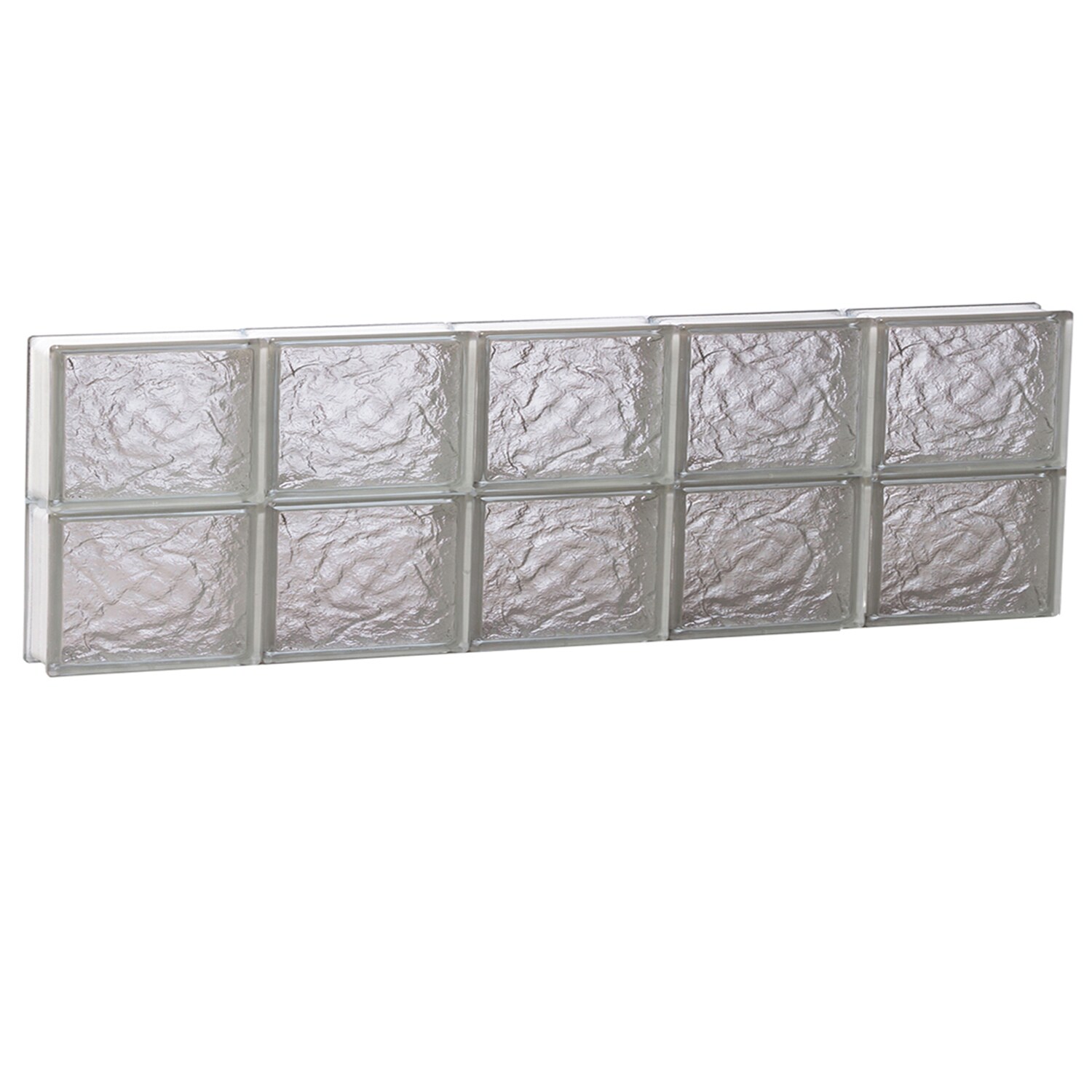 REDI2SET S4012IS Ice Glass 38-3/4-in x 11-1/2-in Frameless Replacement Glass Block Window