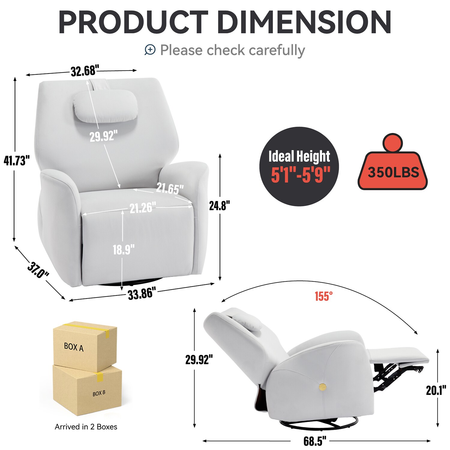 GZMR GZ-W1803RC54 recliners - View #9