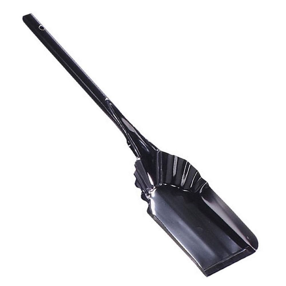 Lehman's Fulton Fireplace Ash Shovel - Black Enameled Steel - Longer Handle - 21 x 5 x 9.25 Inches Deep - USA Made