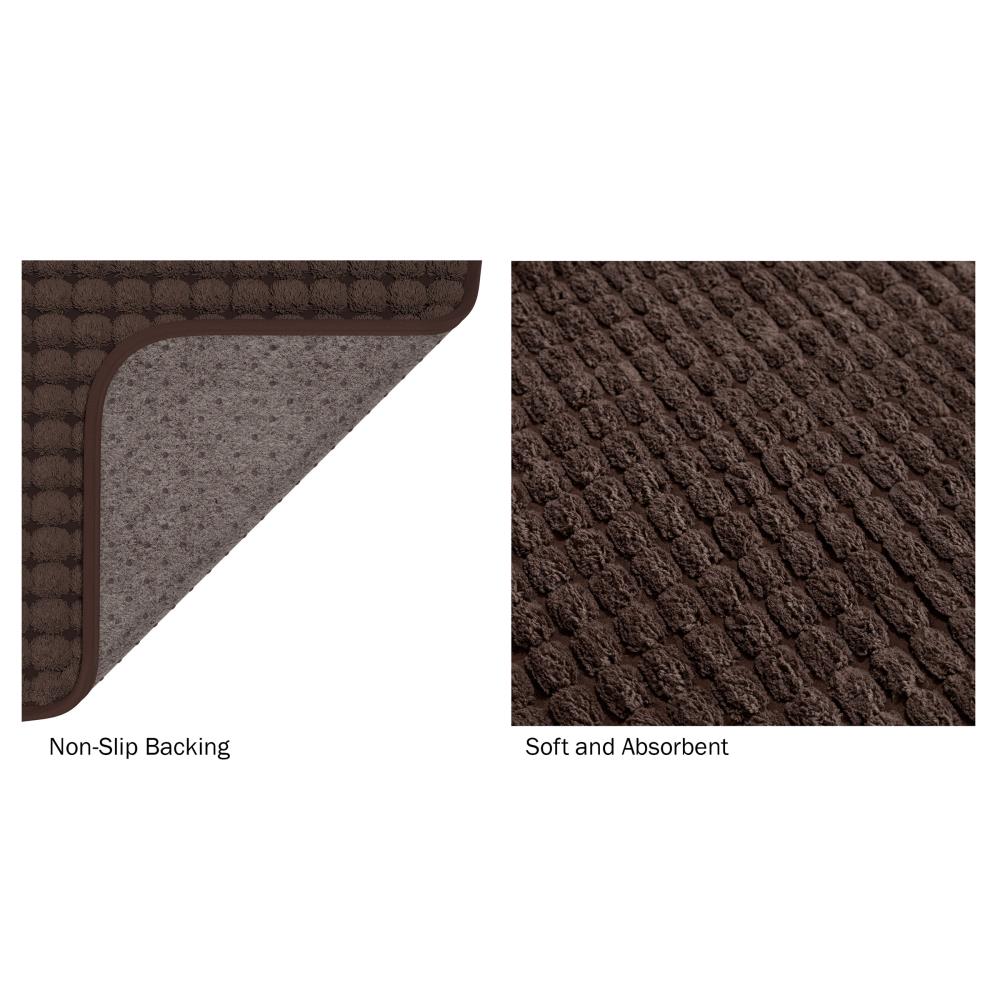 Hastings Home Bathroom Mats 31.5-in x 20.5-in Ivory Rubber Memory Foam Bath  Mat in the Bathroom Rugs & Mats department at