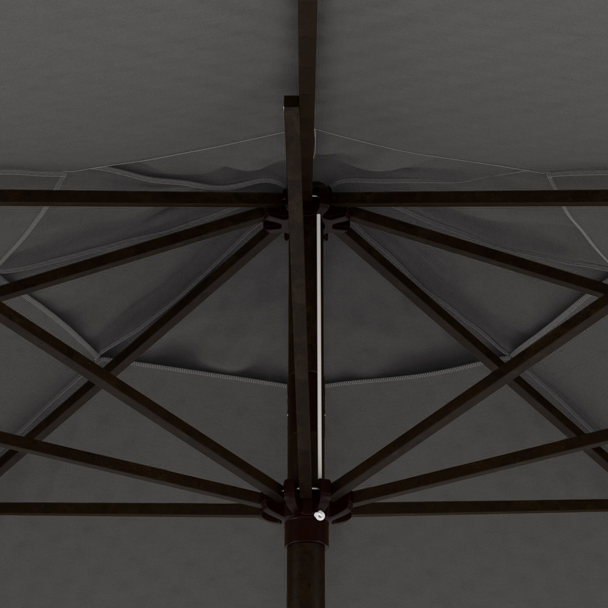 9' Charcoal Olefin Octagonal Patio Umbrella with Bronze Aluminum Pole