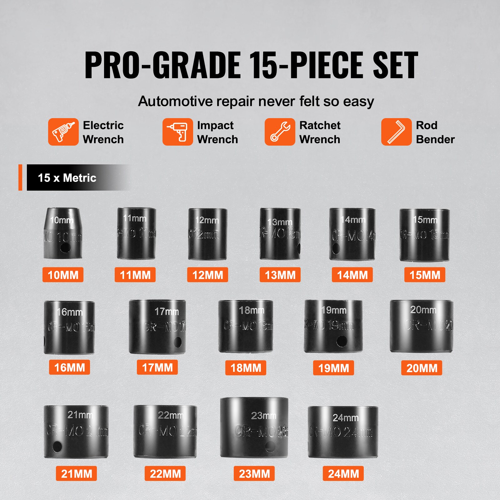 VEVOR SCCJTTZJ1CRM06166V0 Impact-Socket-Sets - View #3