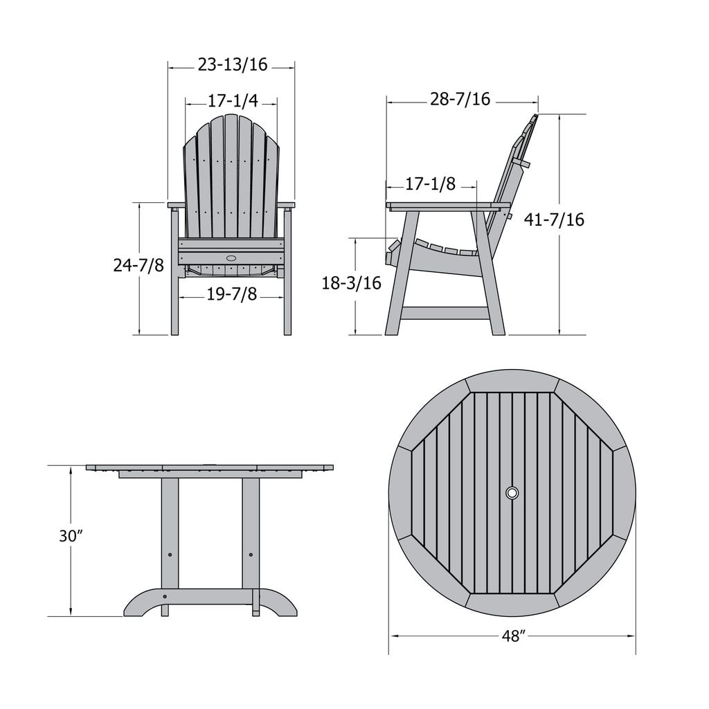 highwood AD-DNA48-WHE Patio-Dining-Sets - View #7