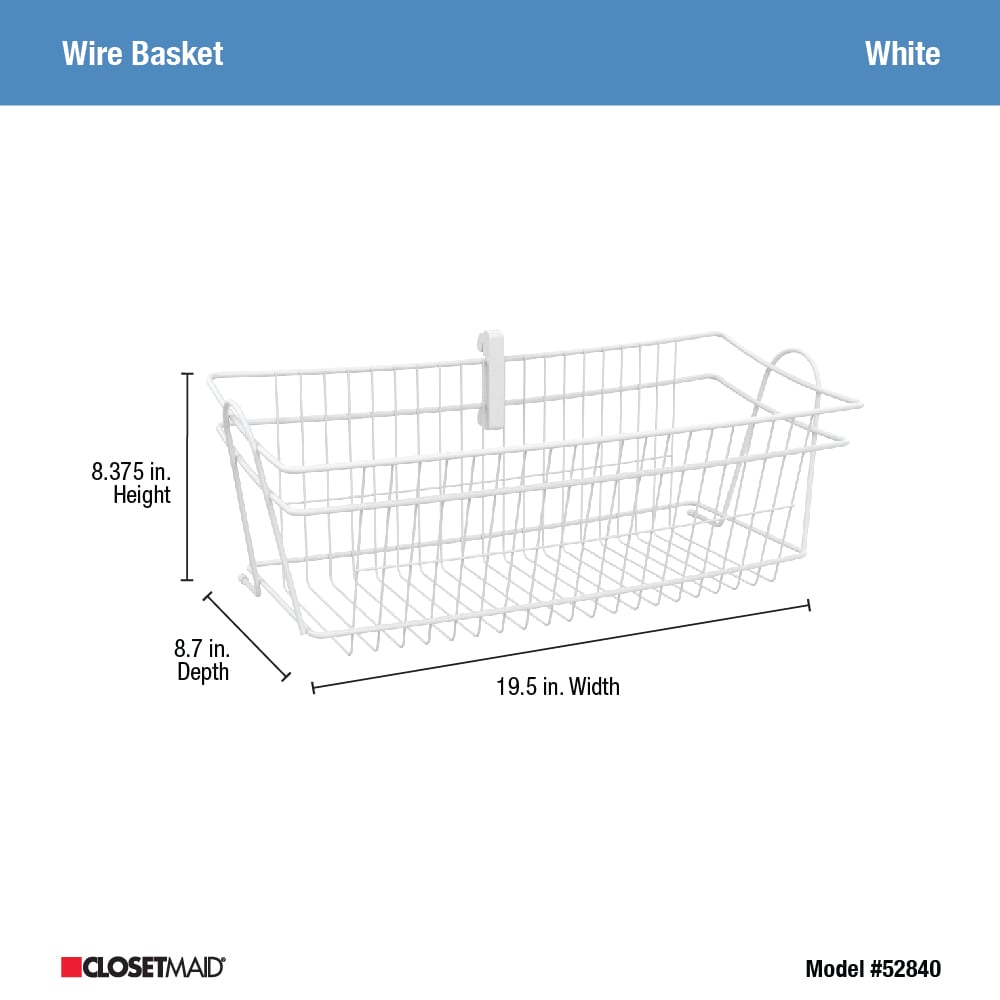 ClosetMaid Storage Basket, White