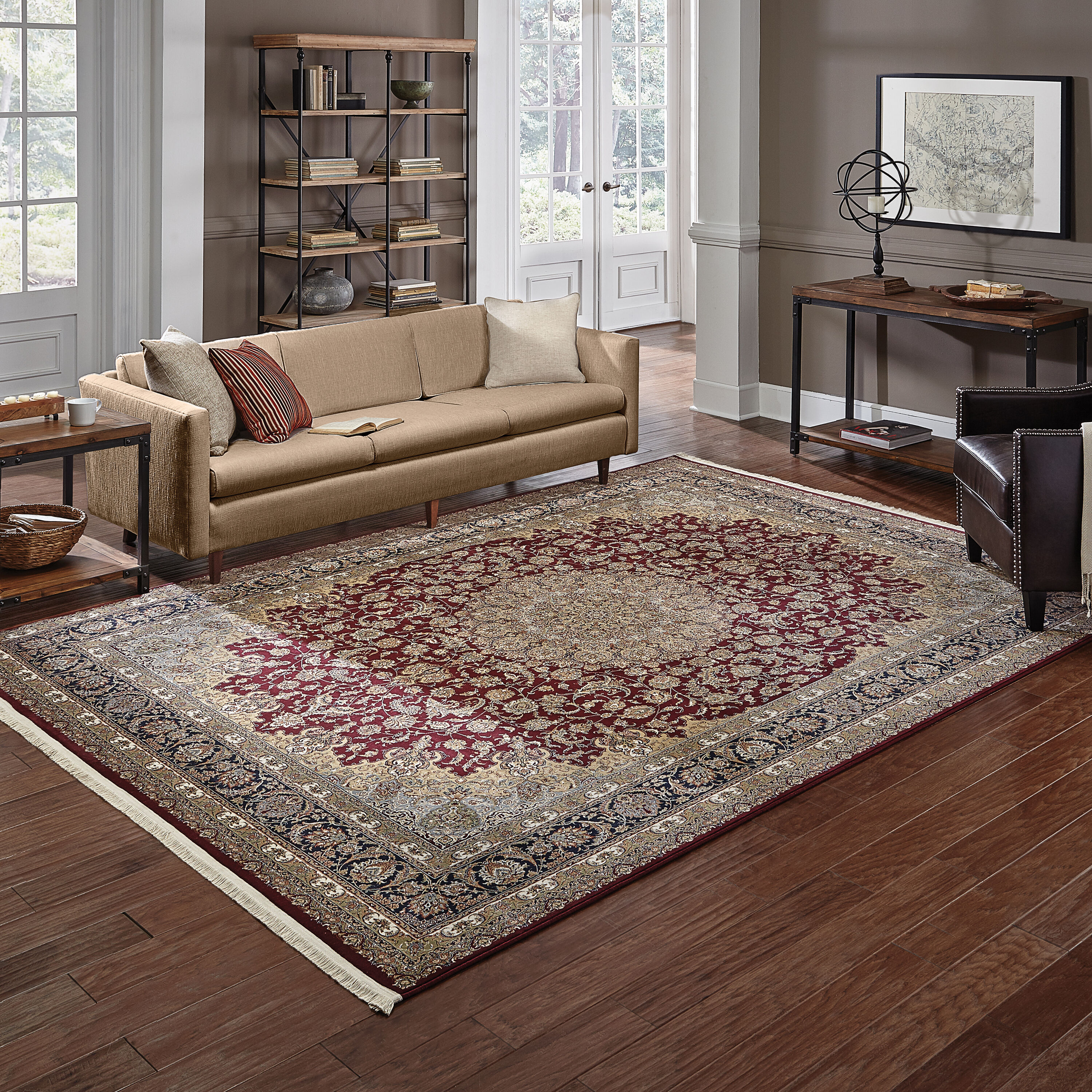 Archer Lane 090MSTR20L Gautrey 10 x 13 (ft) Loomed Red Rectangular Indoor Medallion Oriental Pet Friendly Area rug