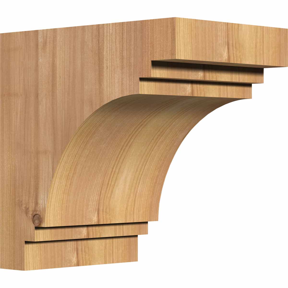Ekena Millwork COR06X08X08PEC00SWR 5.5-in x 8-in x 8-in Pescadero Unfinished Western red cedar Wood Paintable/Stainable Corbel