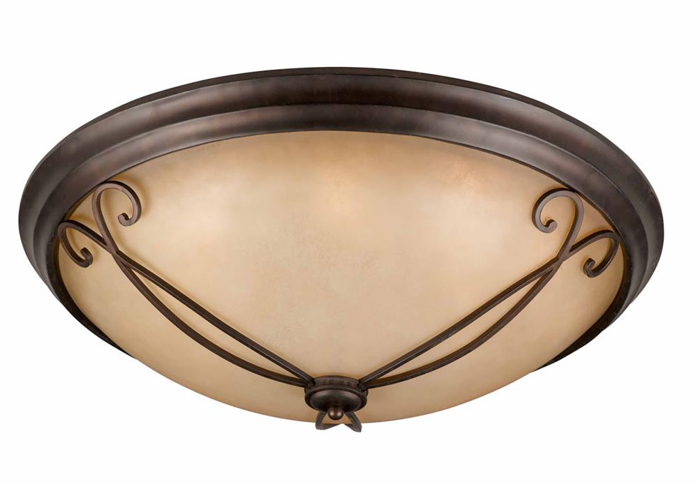  1003-06-32 Stepanov 8-Light 32-in Bronze Flush Mount Light