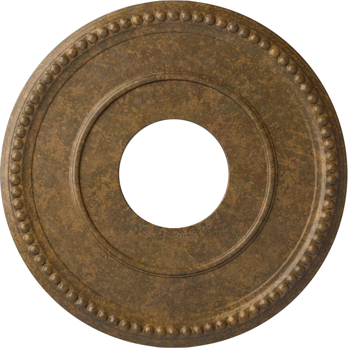 Ekena Millwork CM12BRRZS Bradford 12.5-in W x 12.5-in L Painted Rubbed Bronze Polyurethane Whole Ceiling Medallion