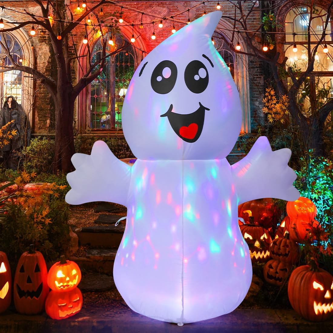 New Halloween orders Inflatables Scary Ghost , Spider or Pumpkins with Color Changing