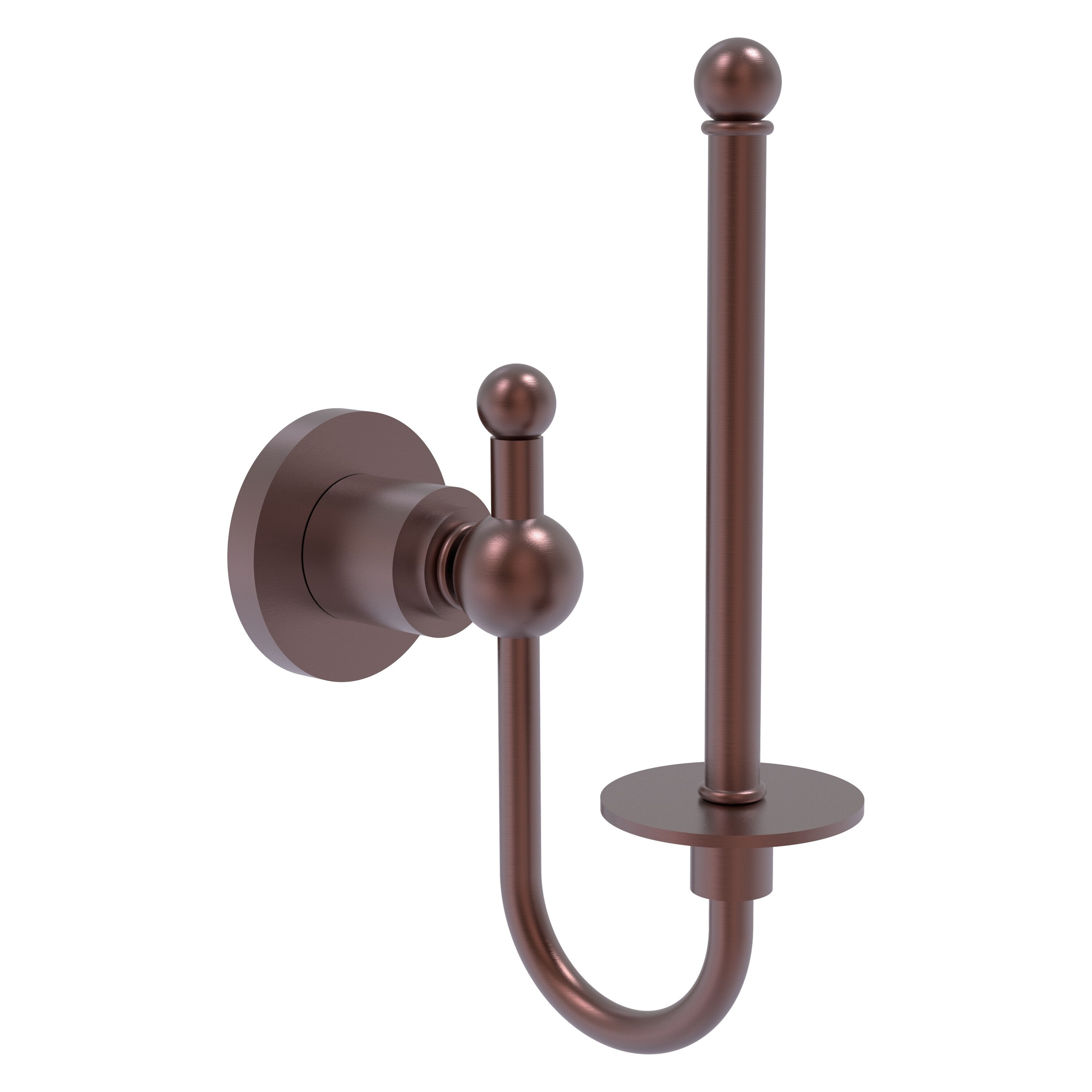 Allied Brass AP-24U-CA Astor Place Antique Copper Wall mount Single post Toilet Paper Holder 1 -Rolls with Storage