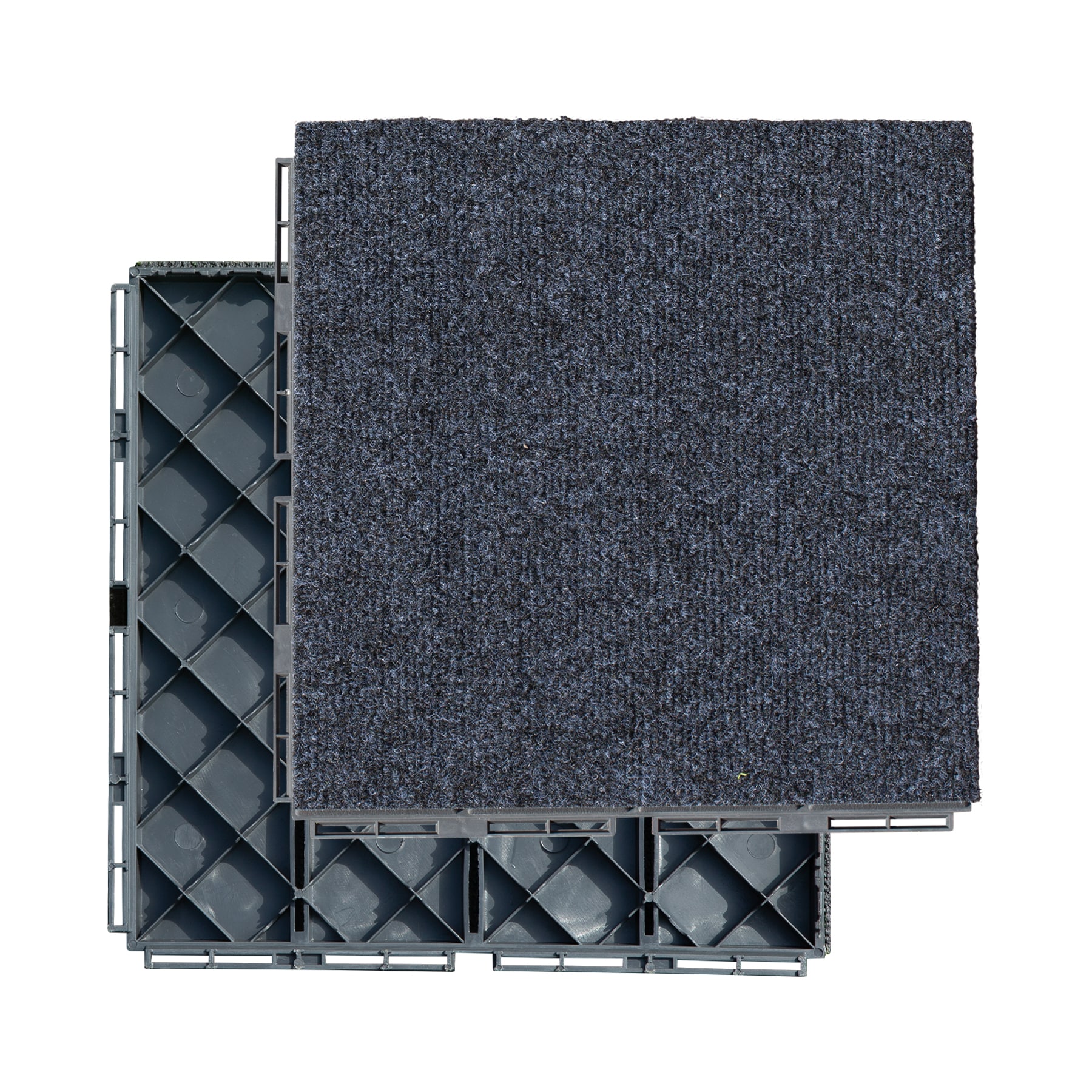 RITSU  Carpet Surface Plastic Interlocking Deck Tiles Mat Surface Indoor Outdoor Floor Mat Tiles for Balcony Porch Backyard Poolside Garden