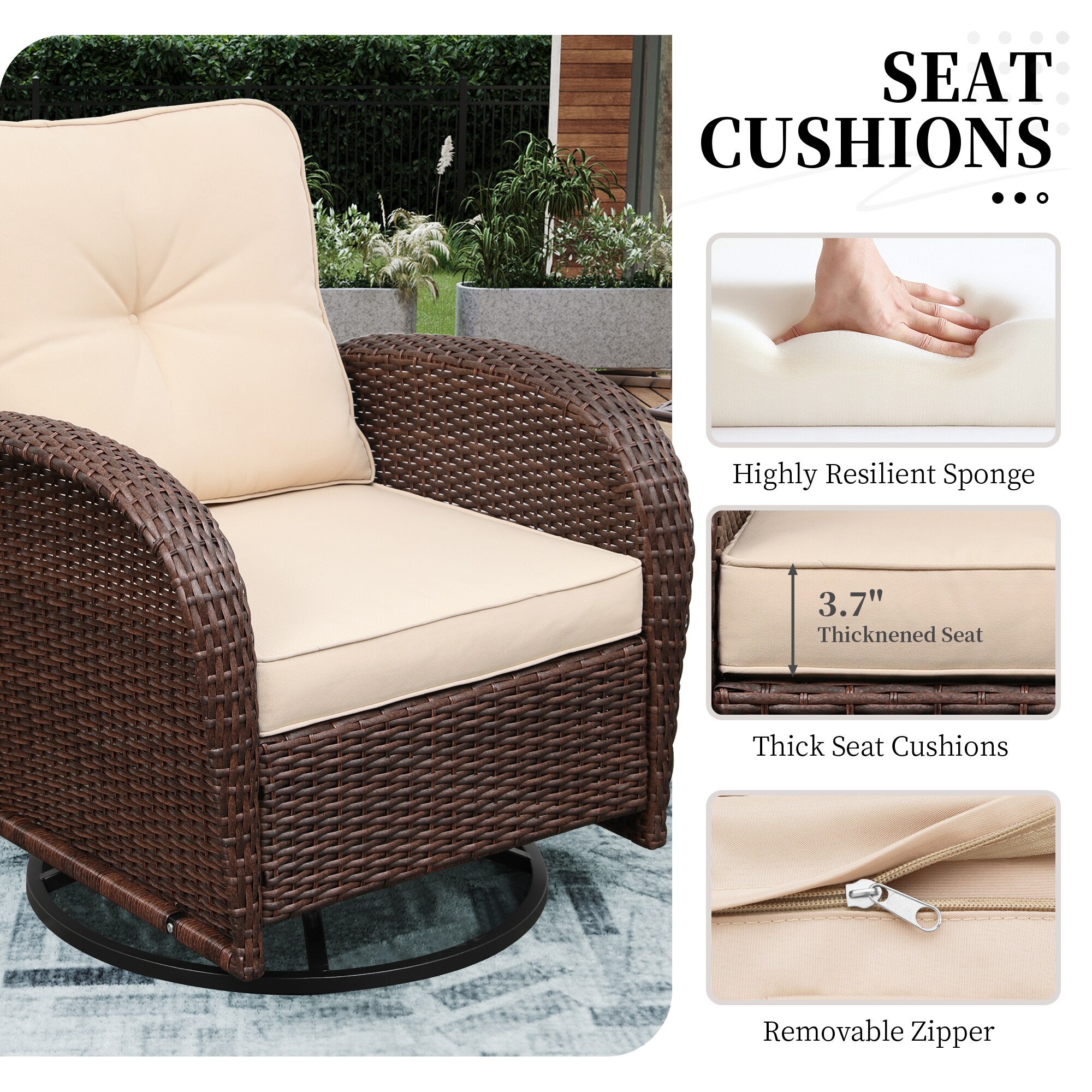 Patio Watcher LS-RT5Y11-56SDK-B1 Patio-Conversation-Sets - View #9