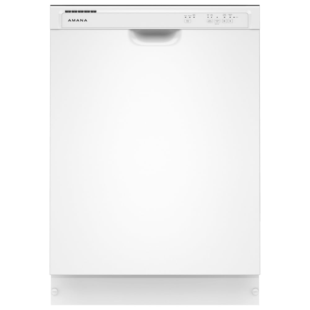 Amana ADFS2524RW 24-in Front Control Built-in Dishwasher ( White ) ENERGY STAR, 59-Decibel Standard Sound Level