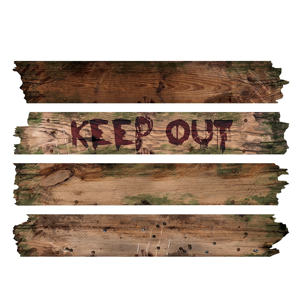Haunted Living 91774PQKLW 5.49-in Hanging Haunted house Wall art