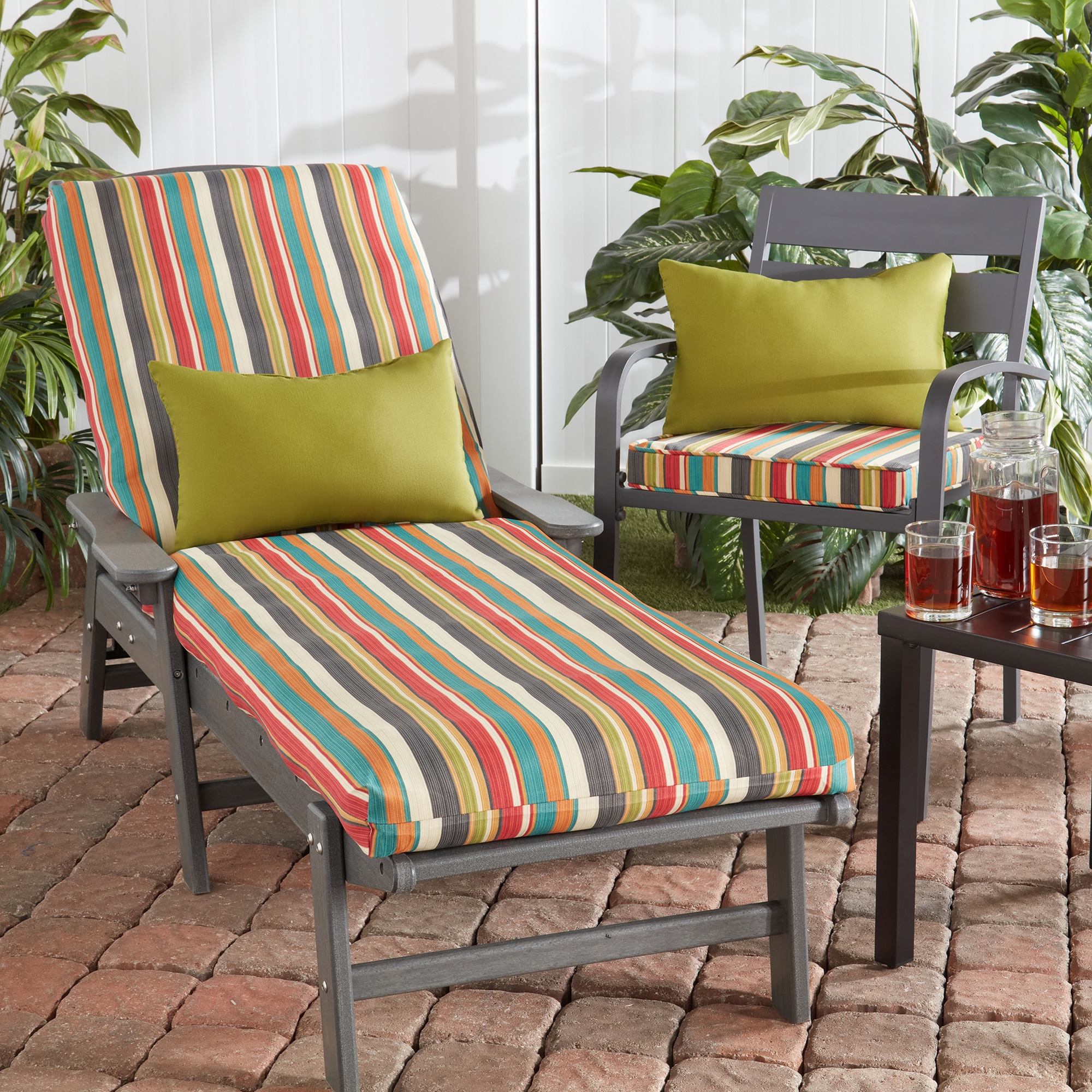 Greendale Home Fashions Outdoor 44-in x 23-in Sunset Patio Chaise ...