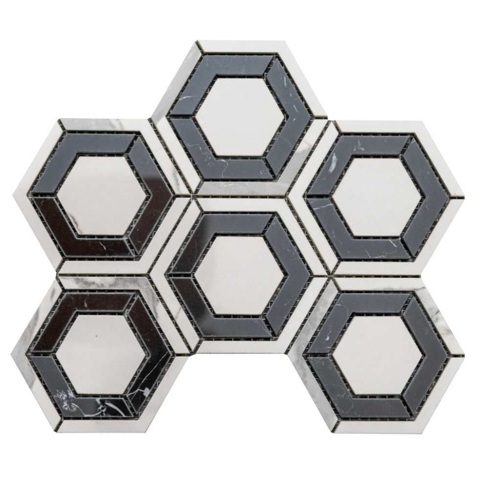 Honeycomb Hex Pavement Ceramic Polished Mosaic Tile