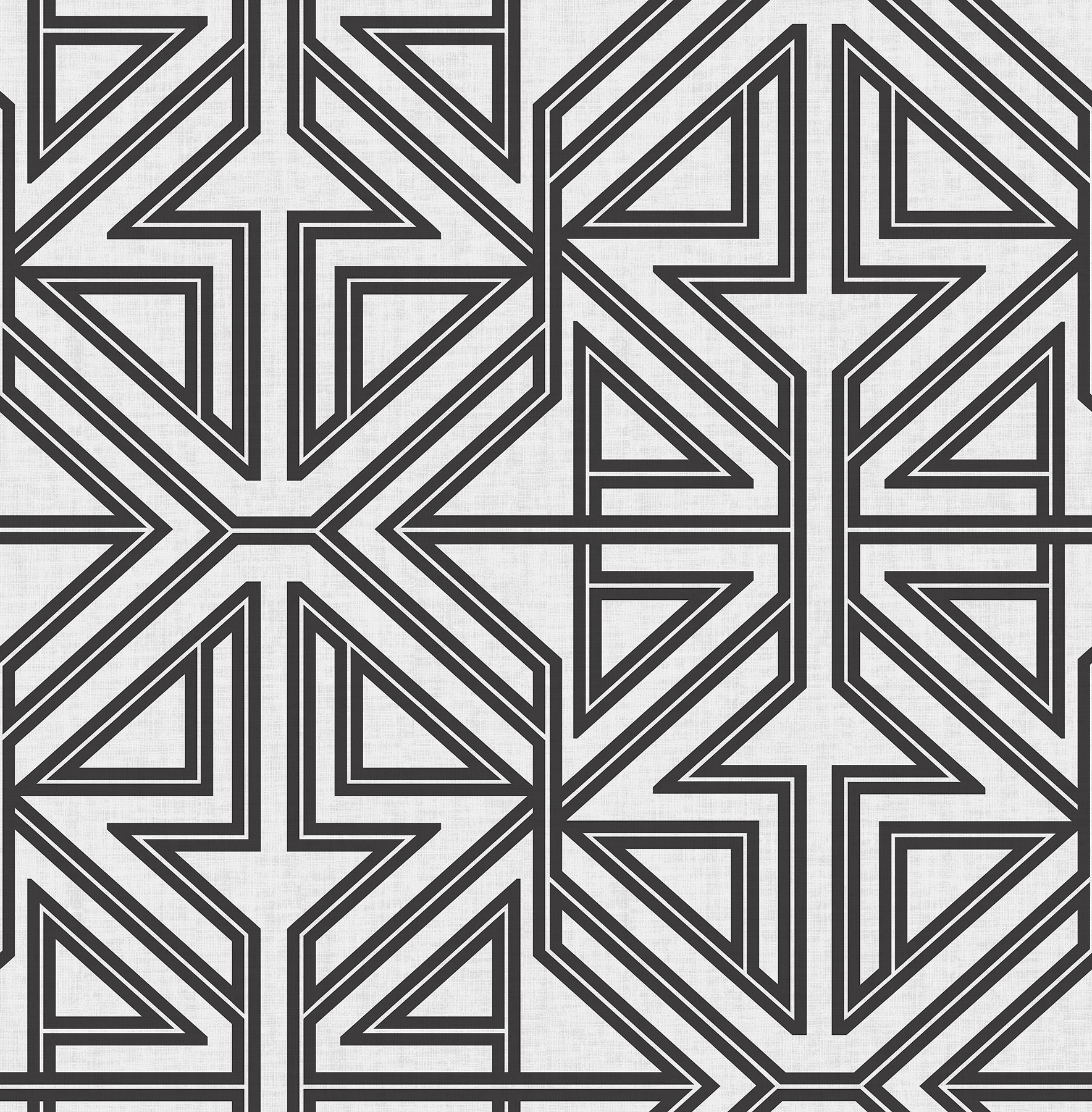 Scott Living 2975-26231 56.4-Sq. Feet Black Non-woven Geometric Unpasted Wallpaper