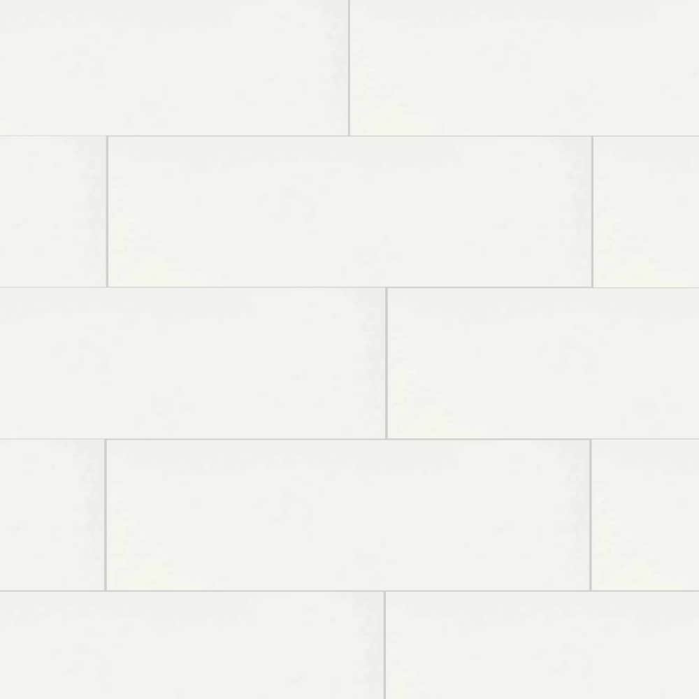 The Tile Life SPREX0412GB Sample- Pent House White 4-in x 4-in Polished Porcelain Marble Look Floor and Wall Tile