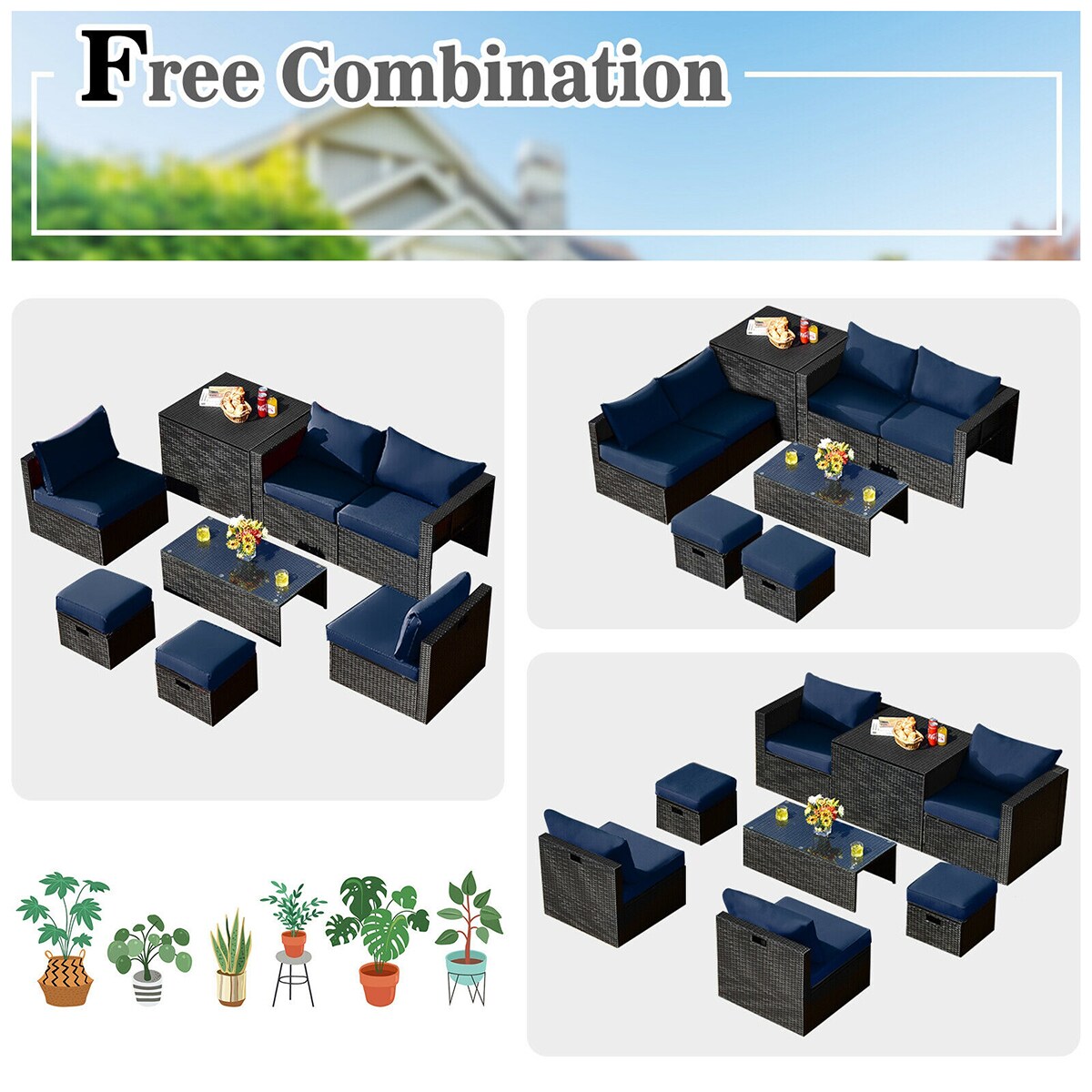 Forclover HYFE-68605NY Patio-Conversation-Sets - View #6