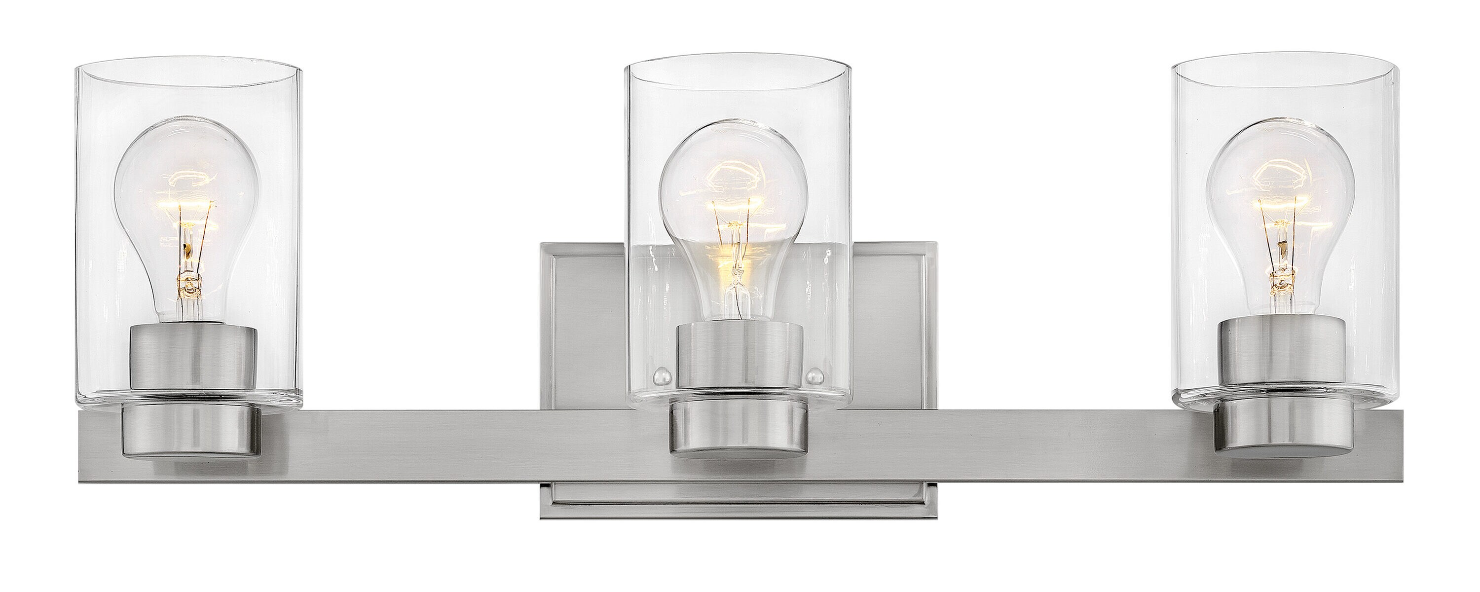 Hinkley 5053BN-CL Miley 21.5-in 3 -Light Brushed Nickel Transitional Vanity light