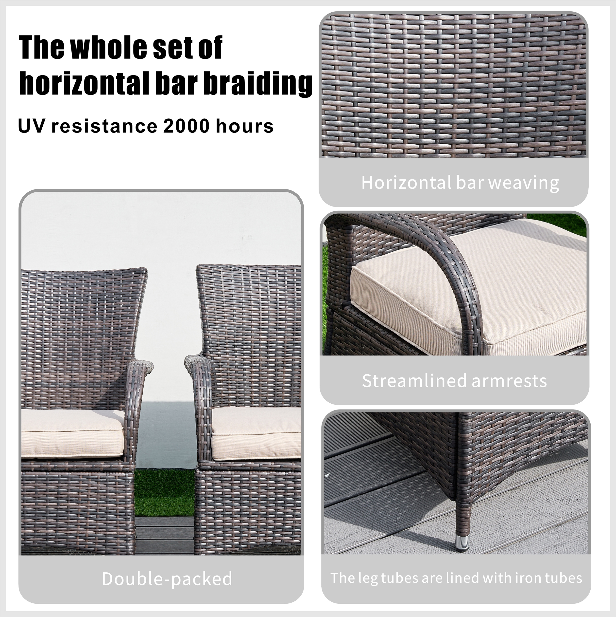 Moda Furnishings CMAD-1122-BR Patio-Dining-Sets - View #6