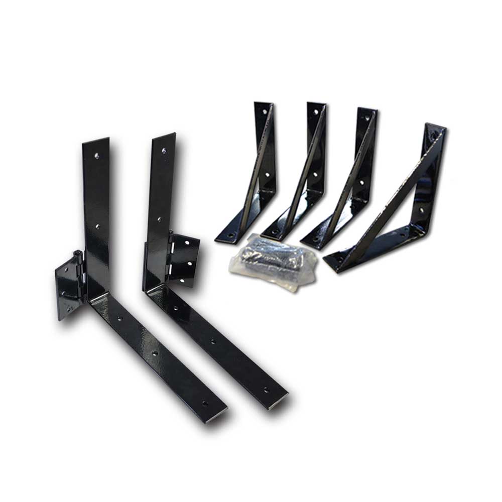 Heavy-Duty Black Steel Gate Hardware Kit