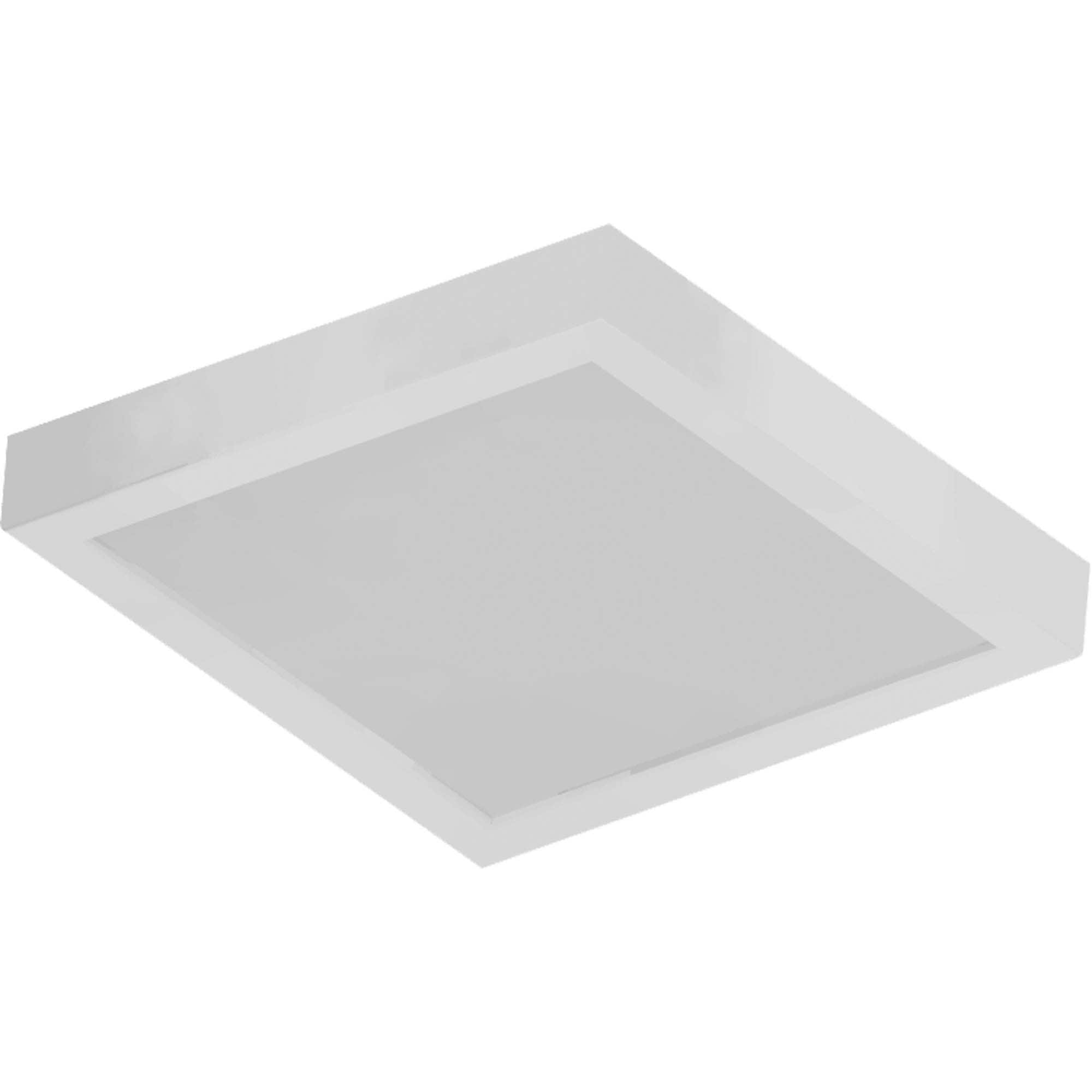 Volume Lighting V7083-6 1 -Light 10-in Satin White Integrated LED Flush Mount Light