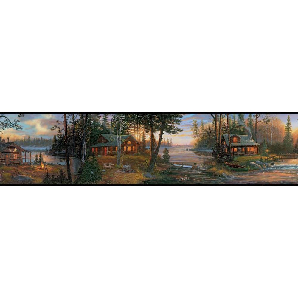 York Wallcoverings CH7842BD 9-Inches Brown Prepasted Wallpaper Border