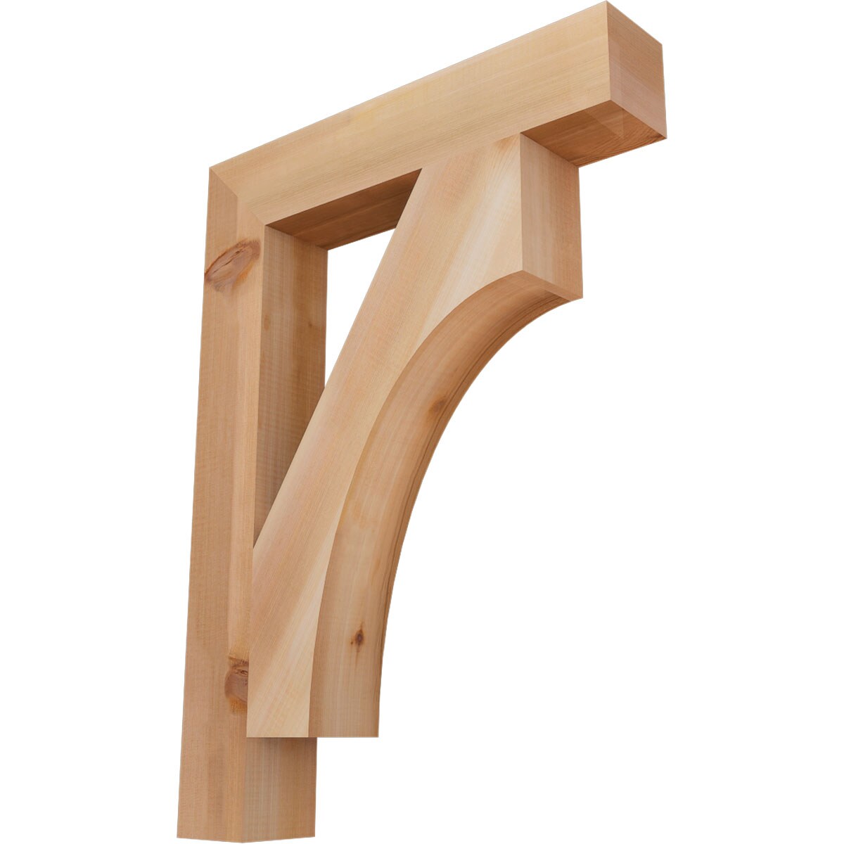 Ekena Millwork BKT04X22X30WTL05SWR Westlake block smooth 3-1/2-in x 22-in x 30-in Western red cedar Brown Wood Standard bracket