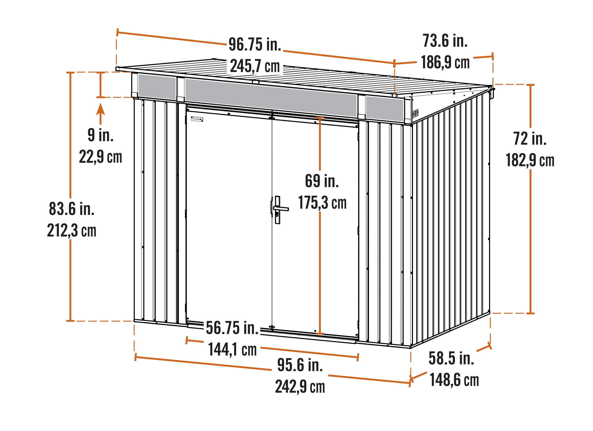 Arrow SJDEN85 Metal-Storage-Buildings-Sheds - View #2