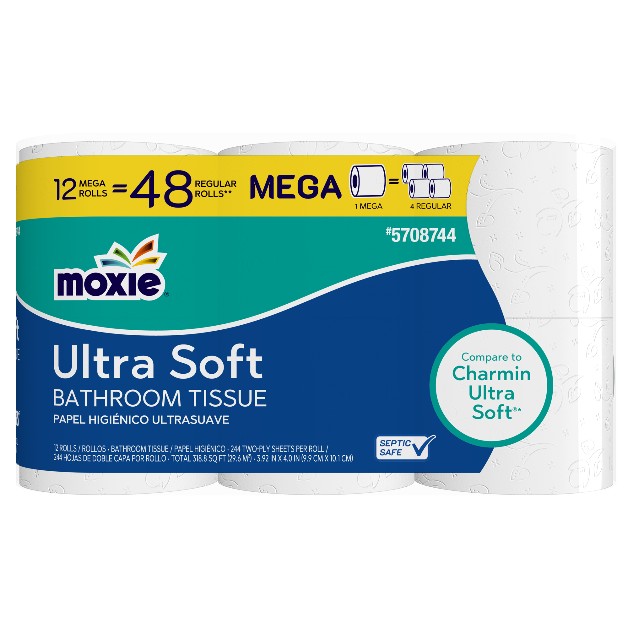 MOXIE 82869 12 -Pack 2-ply Toilet Paper