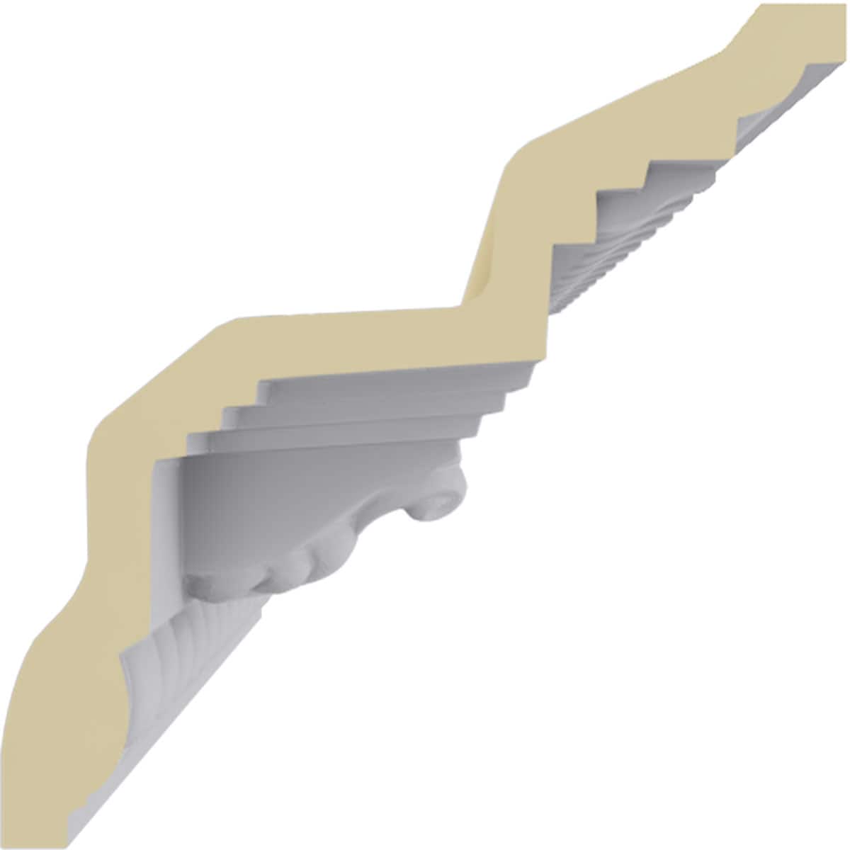 Stockport 94.5" White Polyurethane Crown Moulding