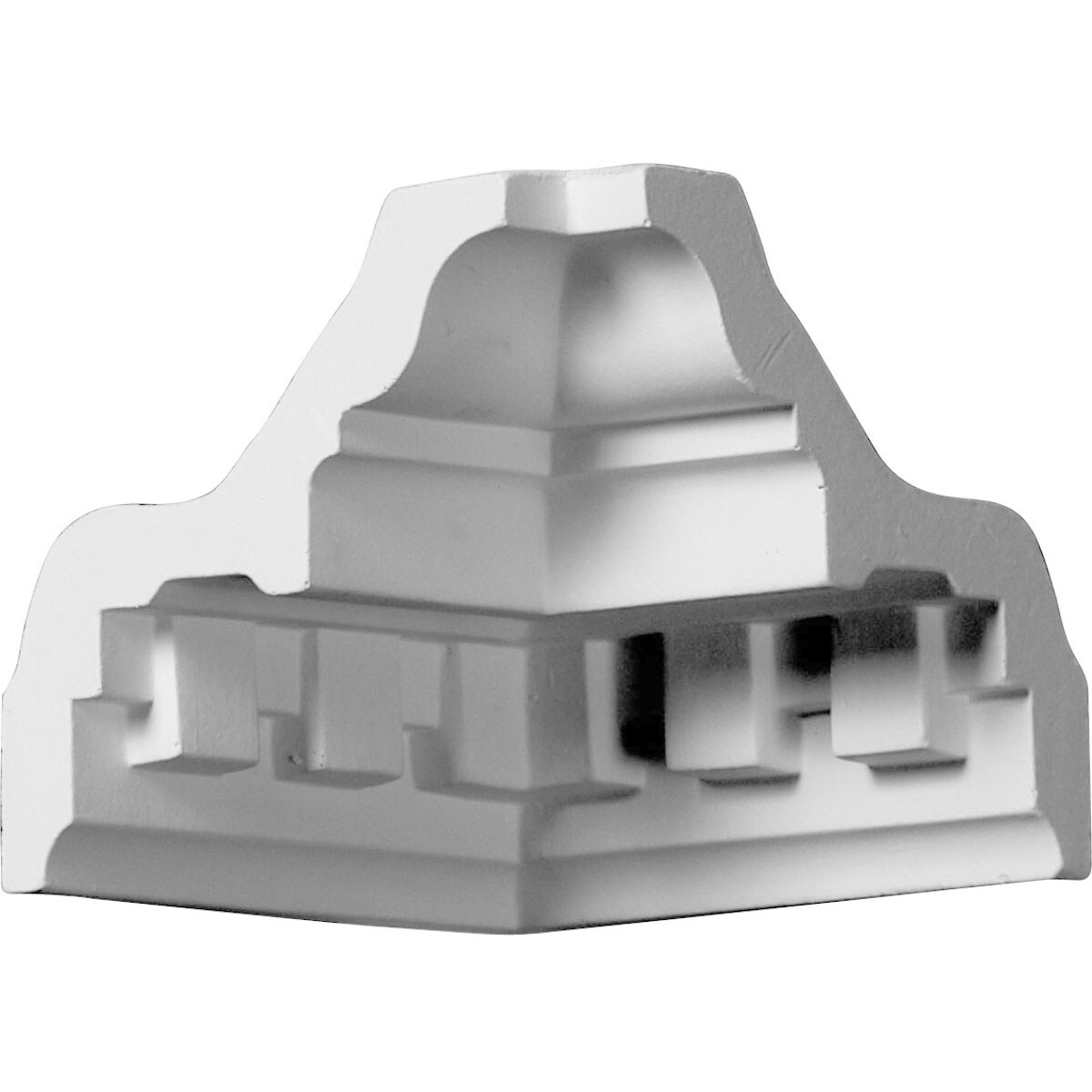 Ekena Millwork MIC03X03DE Devon 3-3/8-in x 3-3/8-in Interior Primed Polyurethane Traditional 205329 Inside corner Crown Moulding Block