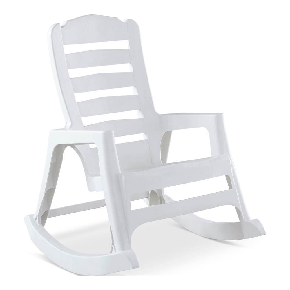 With Solid Seat In The Patio Chairs, White Resin Outdoor Rocking Chairs