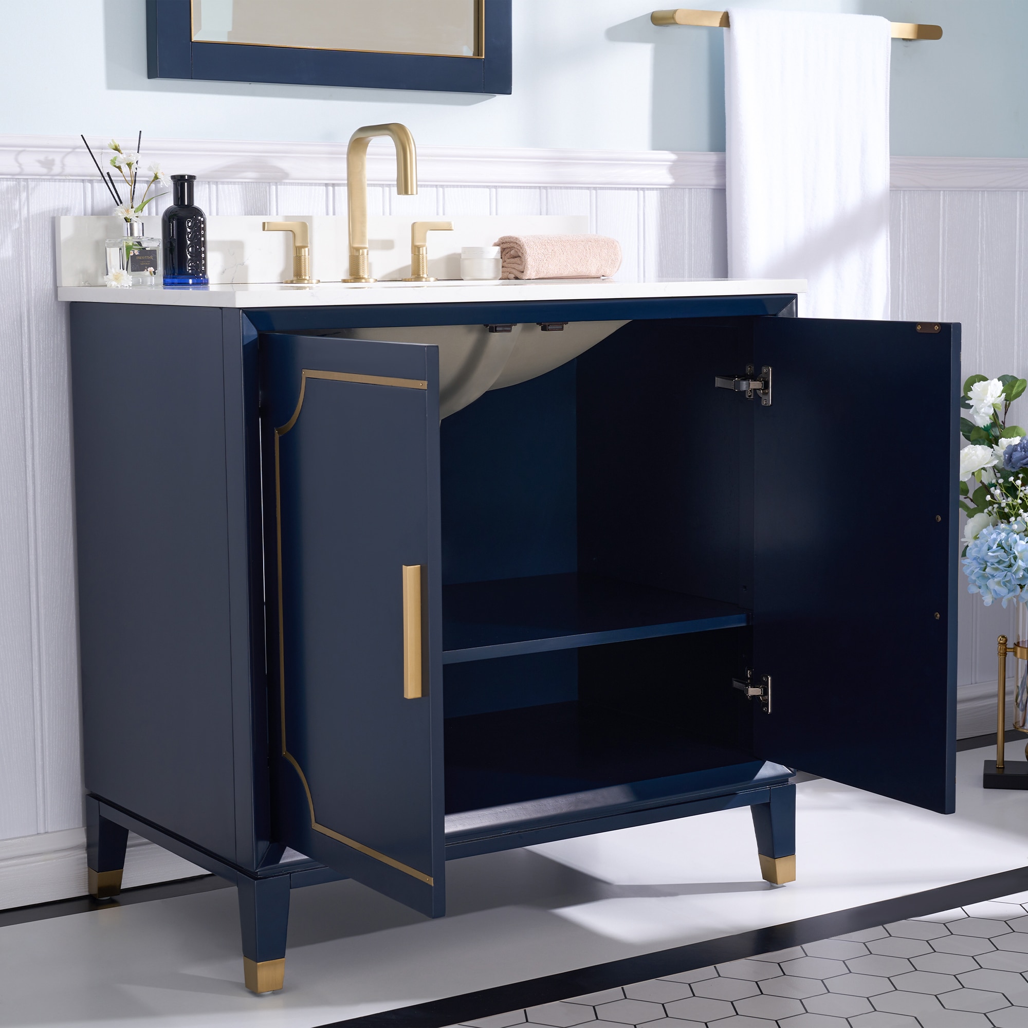 WELLFOR MELODY36QZ-NB Bath-Vanity-Combo - View #5